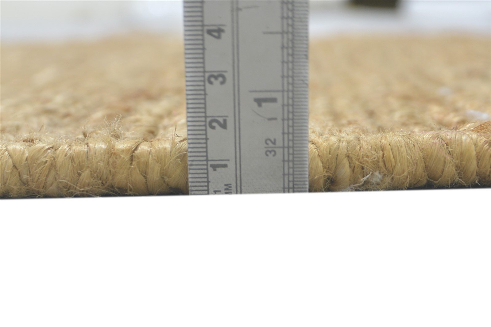 Hand Knotted Beige Jute Rug 4' X 6' Modern Scandinavian Solid Room Size Carpet 7860704379029