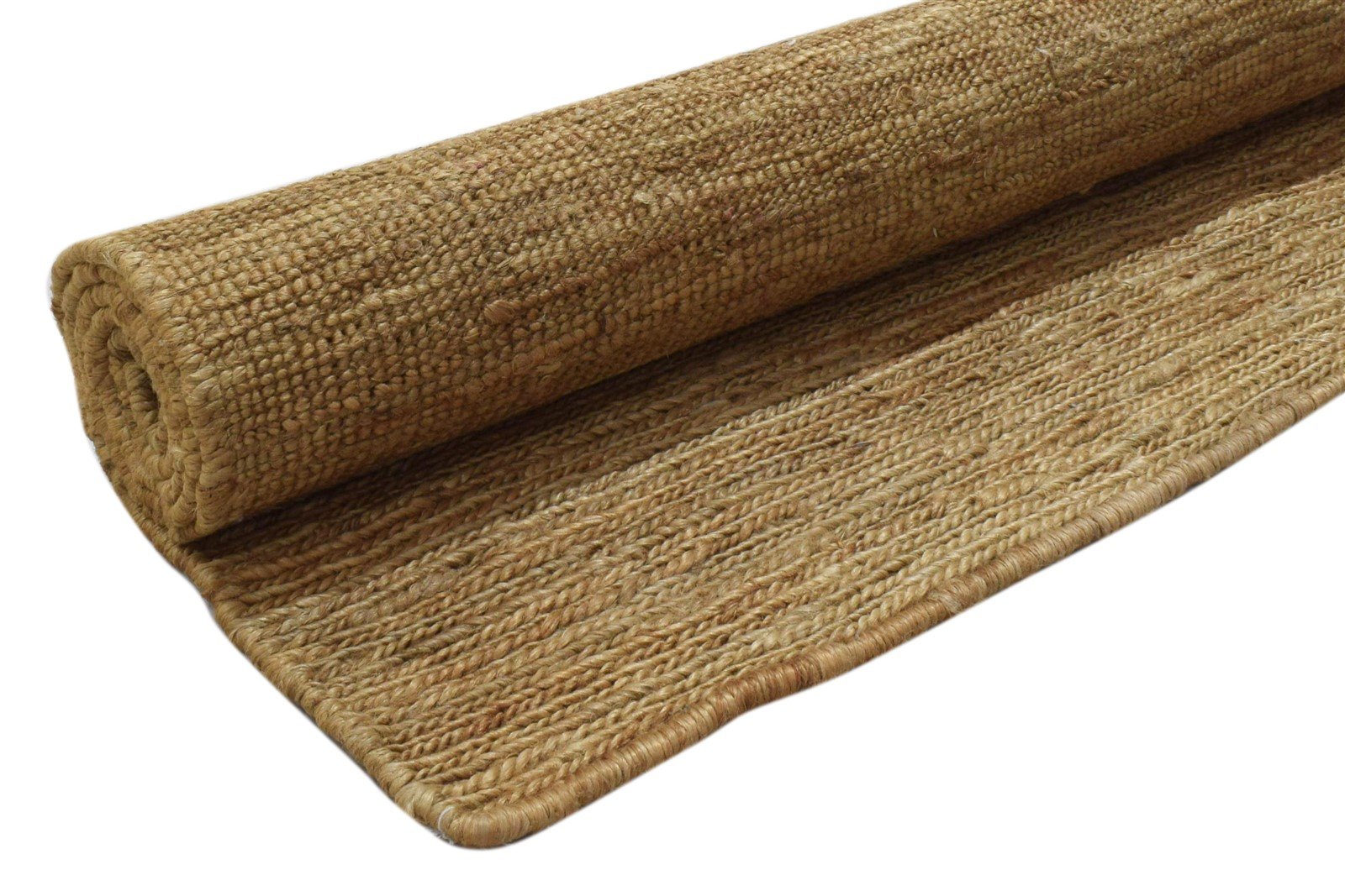 Hand Knotted Beige Jute Rug 4' X 6' Modern Scandinavian Solid Room Size Carpet 7860704379029