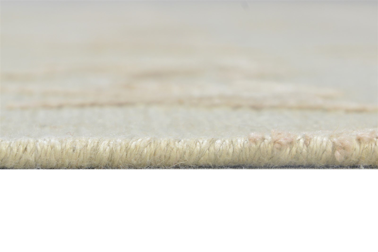 Hand Knotted Beige Linen Rug 5' X 8' Modern Scandinavian Floral Room Size Carpet 7864889344149