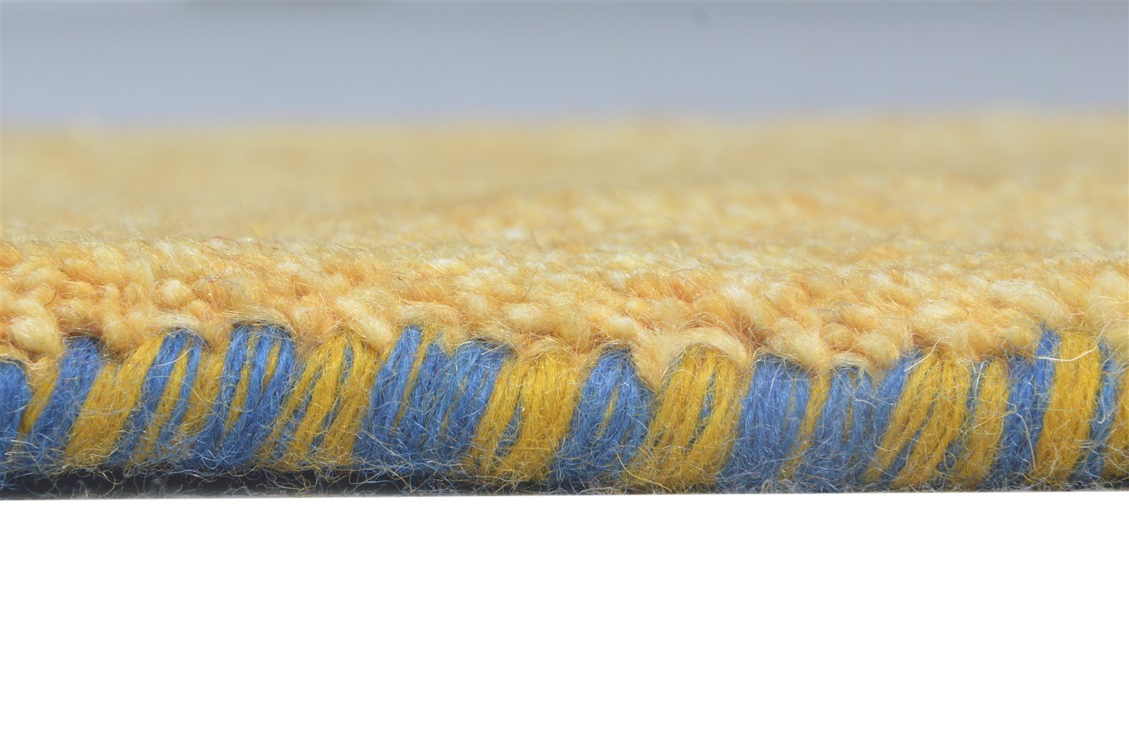 Hand Knotted Beige Wool Rug 1' X 2' Southwestern Gabbeh Striped Small Carpet 7865059475605
