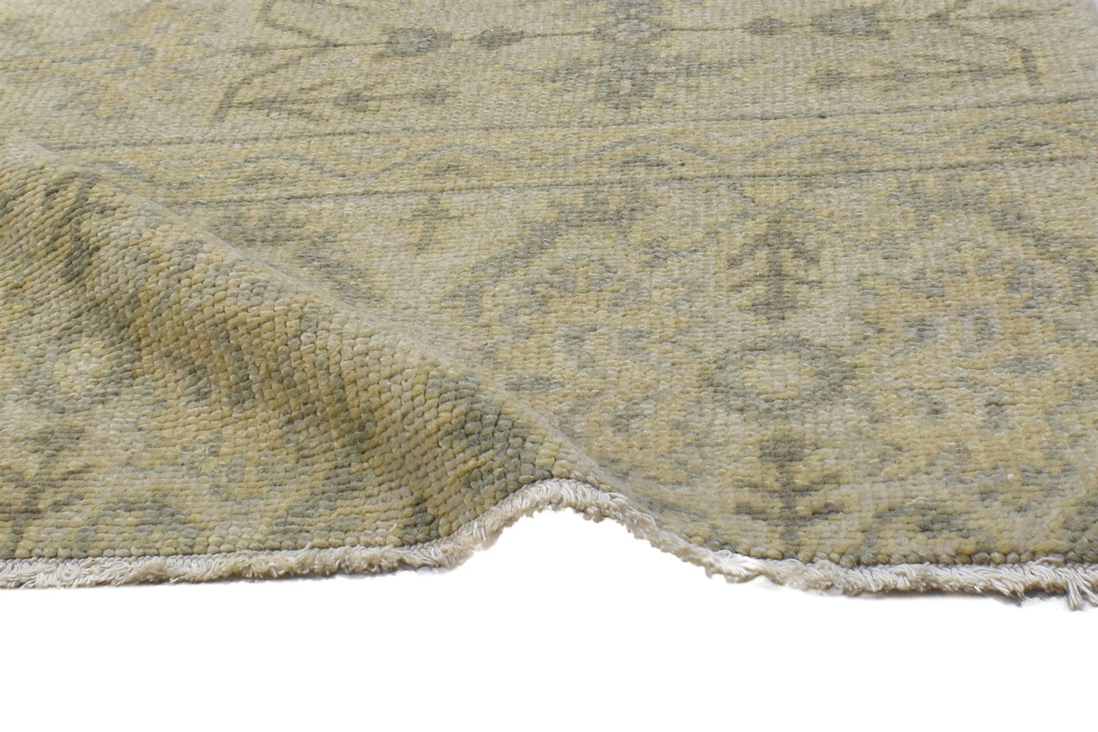 Hand Knotted Beige Wool Rug 2' X 2' Persian Kazak Oriental Small Carpet 7864121655445
