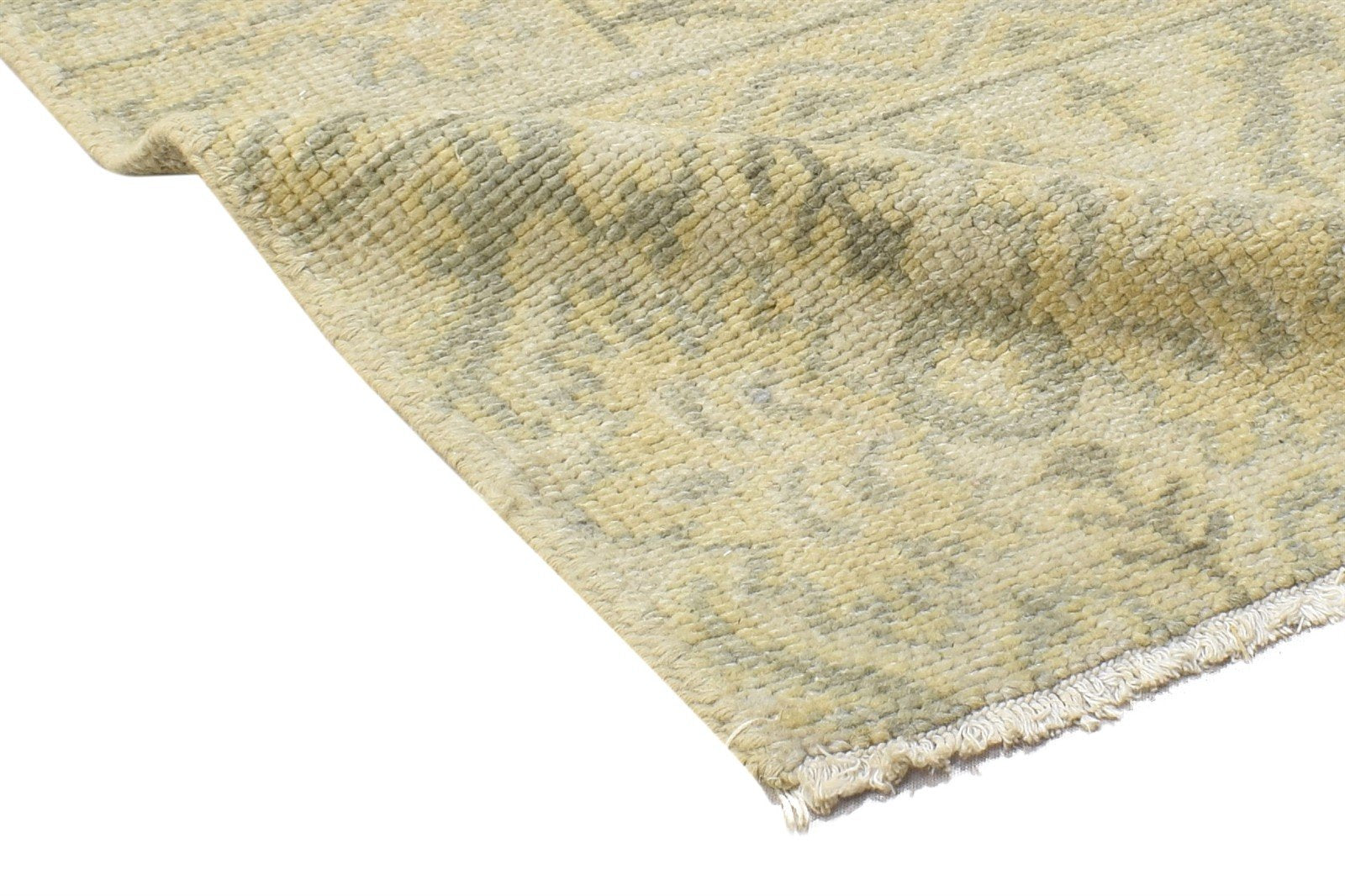 Hand Knotted Beige Wool Rug 2' X 2' Persian Kazak Oriental Small Carpet 7864121655445