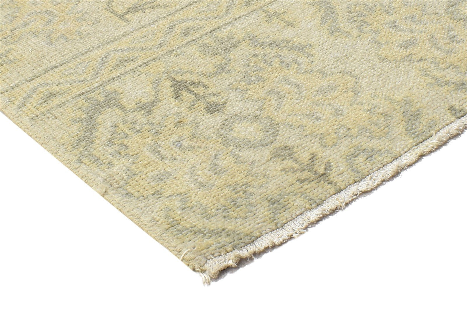 Hand Knotted Beige Wool Rug 2' X 2' Persian Kazak Oriental Small Carpet 7864121655445