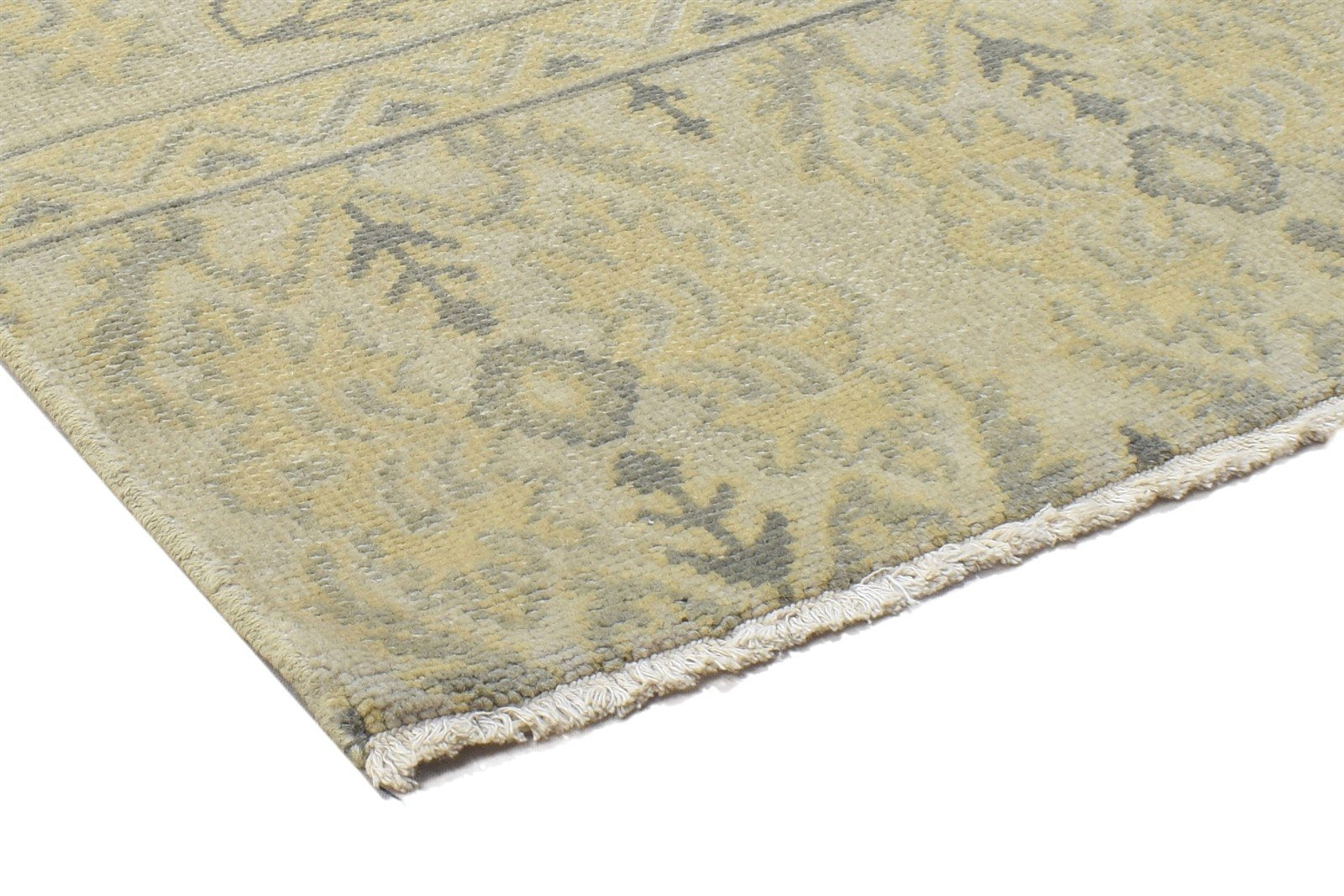 Hand Knotted Beige Wool Rug 2' X 2' Persian Oushak Oriental Small Carpet 7864120148117