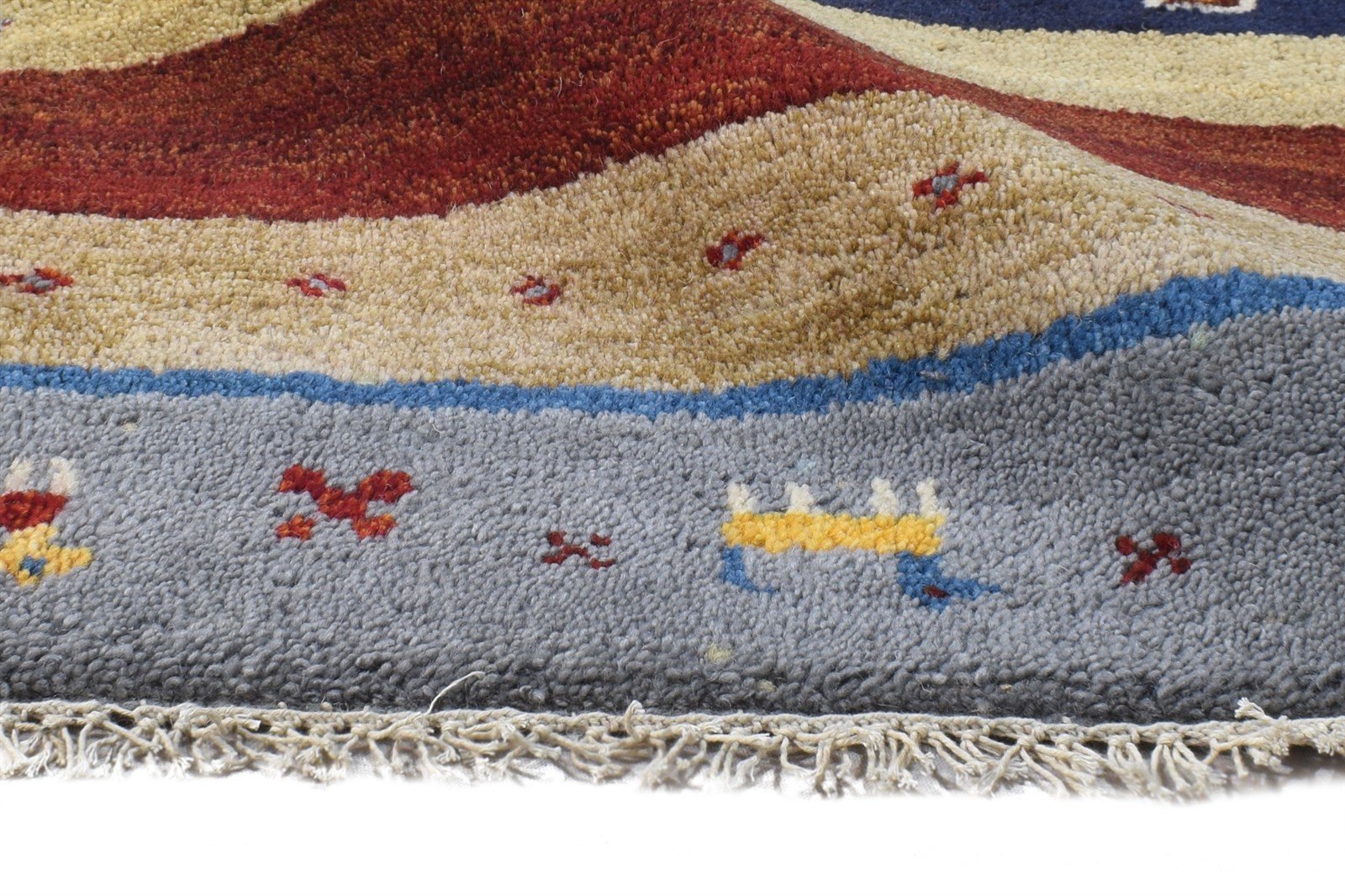 Hand Knotted Beige Wool Rug 2' X 3' Southwestern American Tribal Small Carpet 7865061572757