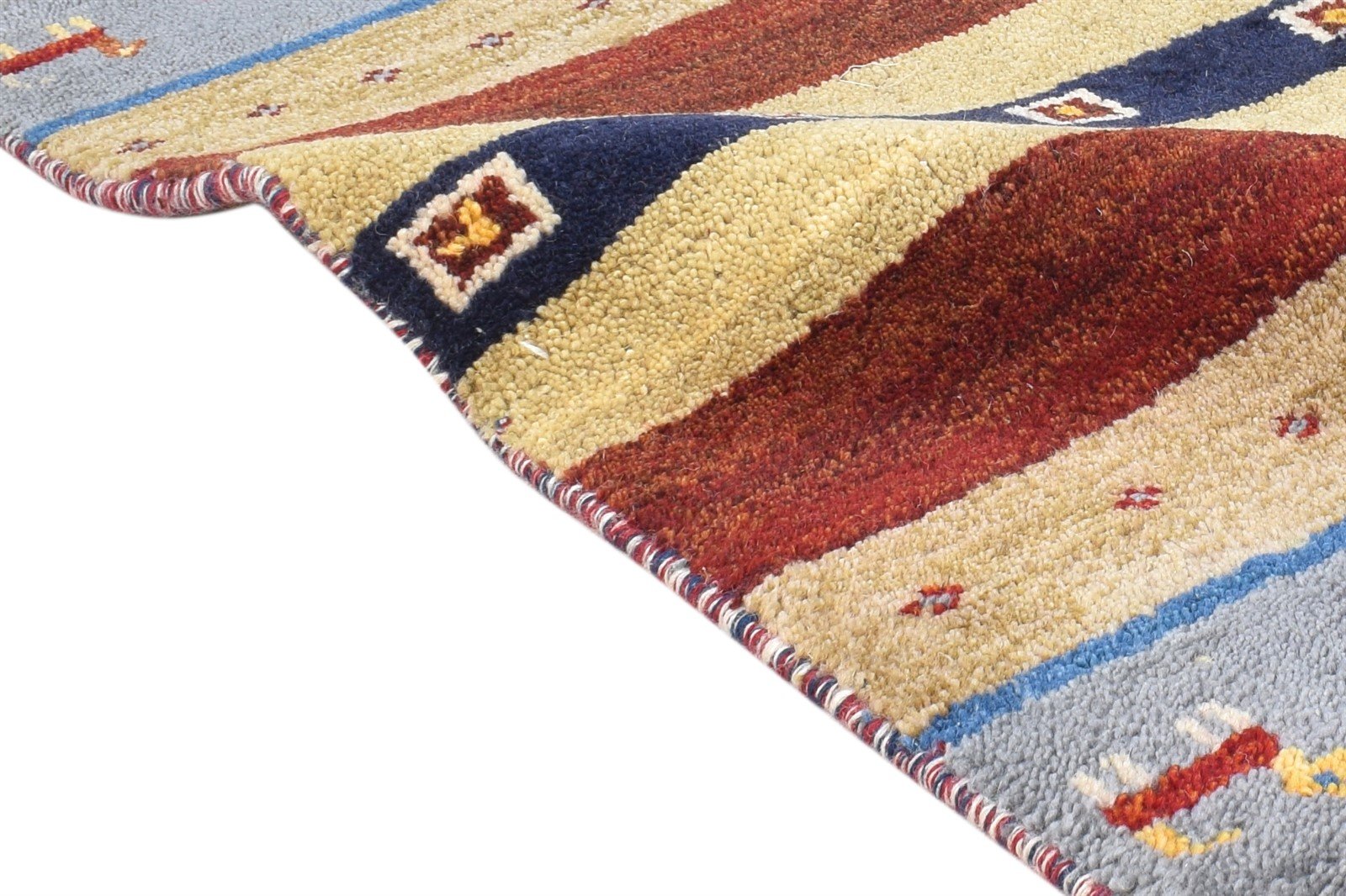 Hand Knotted Beige Wool Rug 2' X 3' Southwestern American Tribal Small Carpet 7865061572757