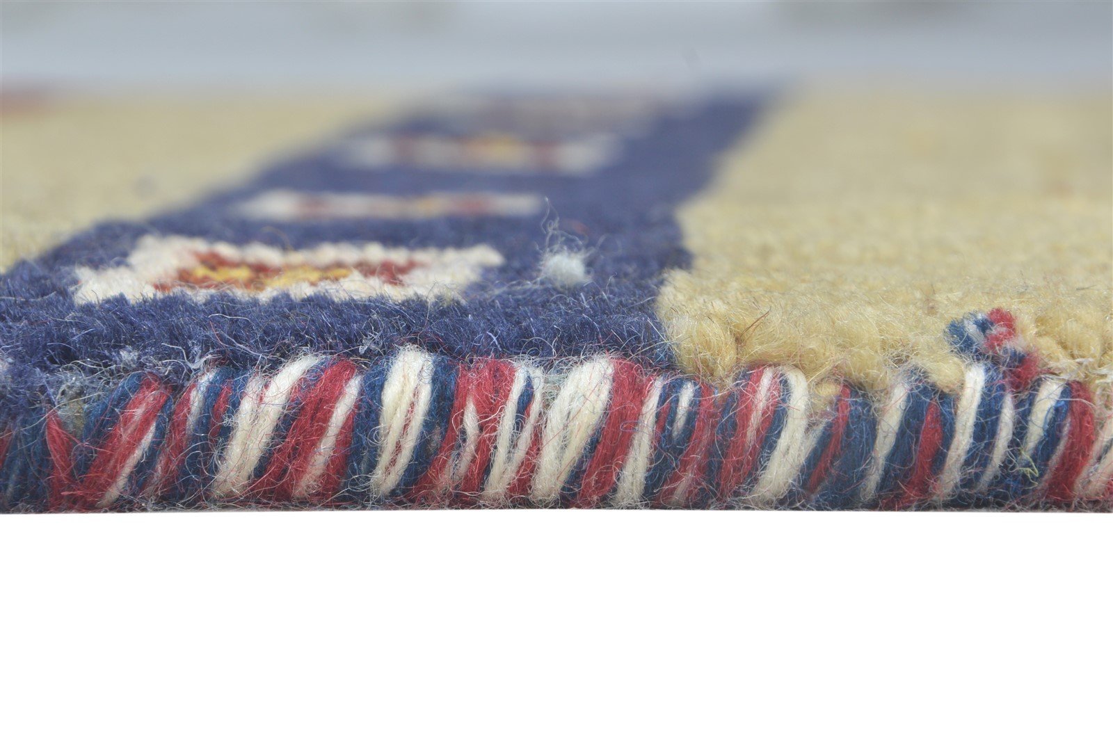 Hand Knotted Beige Wool Rug 2' X 3' Southwestern American Tribal Small Carpet 7865061572757