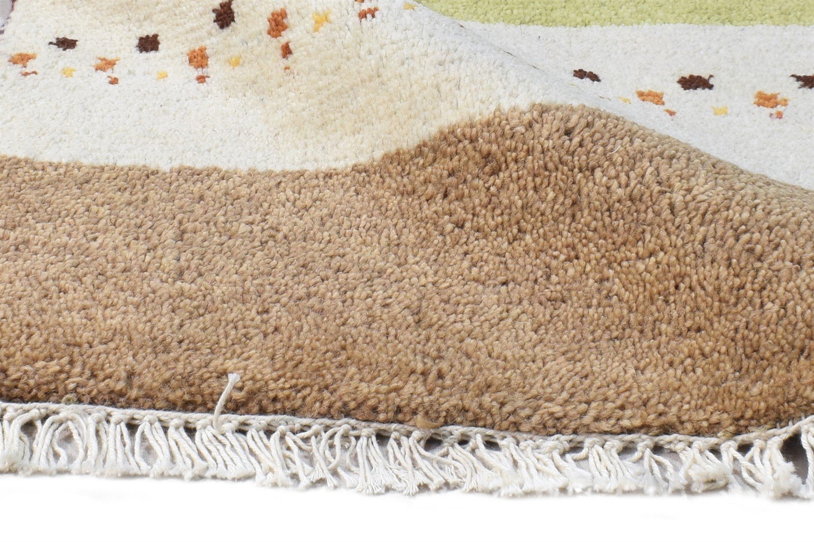 Hand Knotted Beige Wool Rug 2' X 3' Southwestern American Tribal Small Carpet 7865062260885