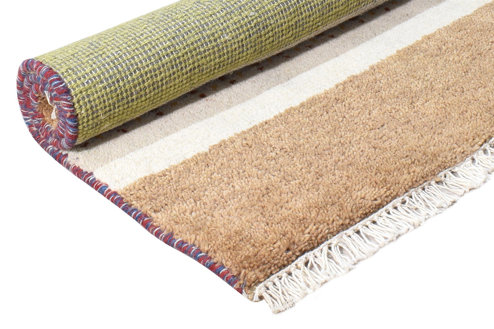 Hand Knotted Beige Wool Rug 2' X 3' Southwestern American Tribal Small Carpet 7865062260885