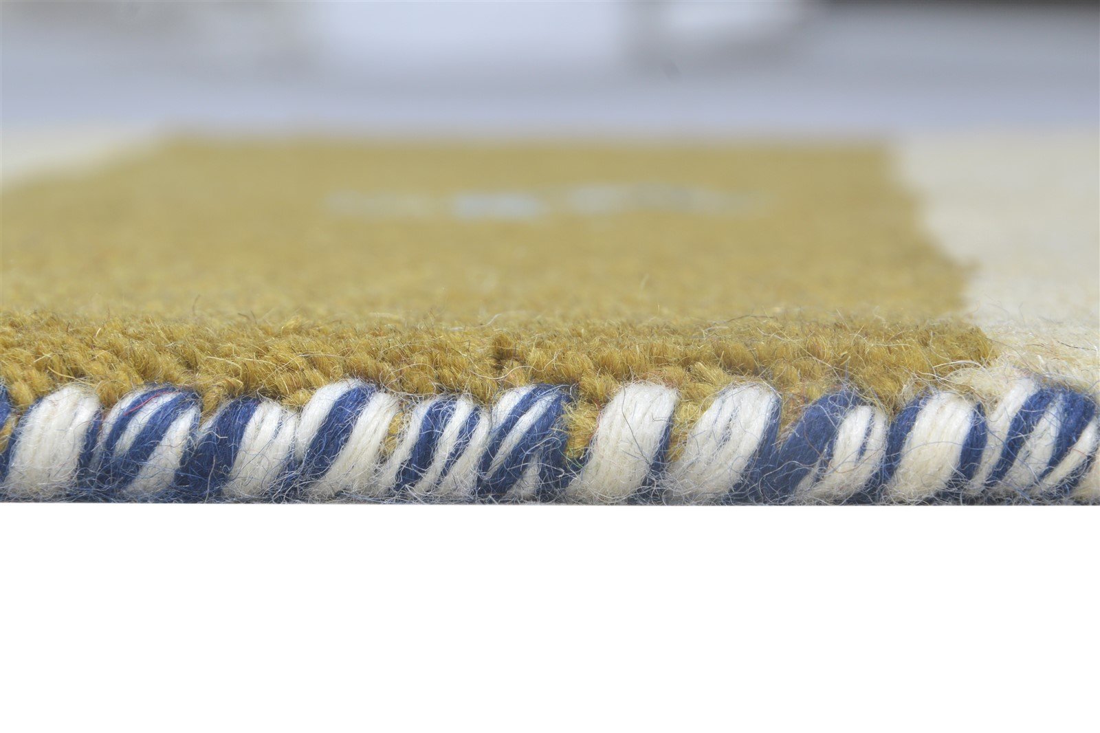 Hand Knotted Beige Wool Rug 2' X 3' Southwestern Gabbeh Striped Small Carpet 7865064980629
