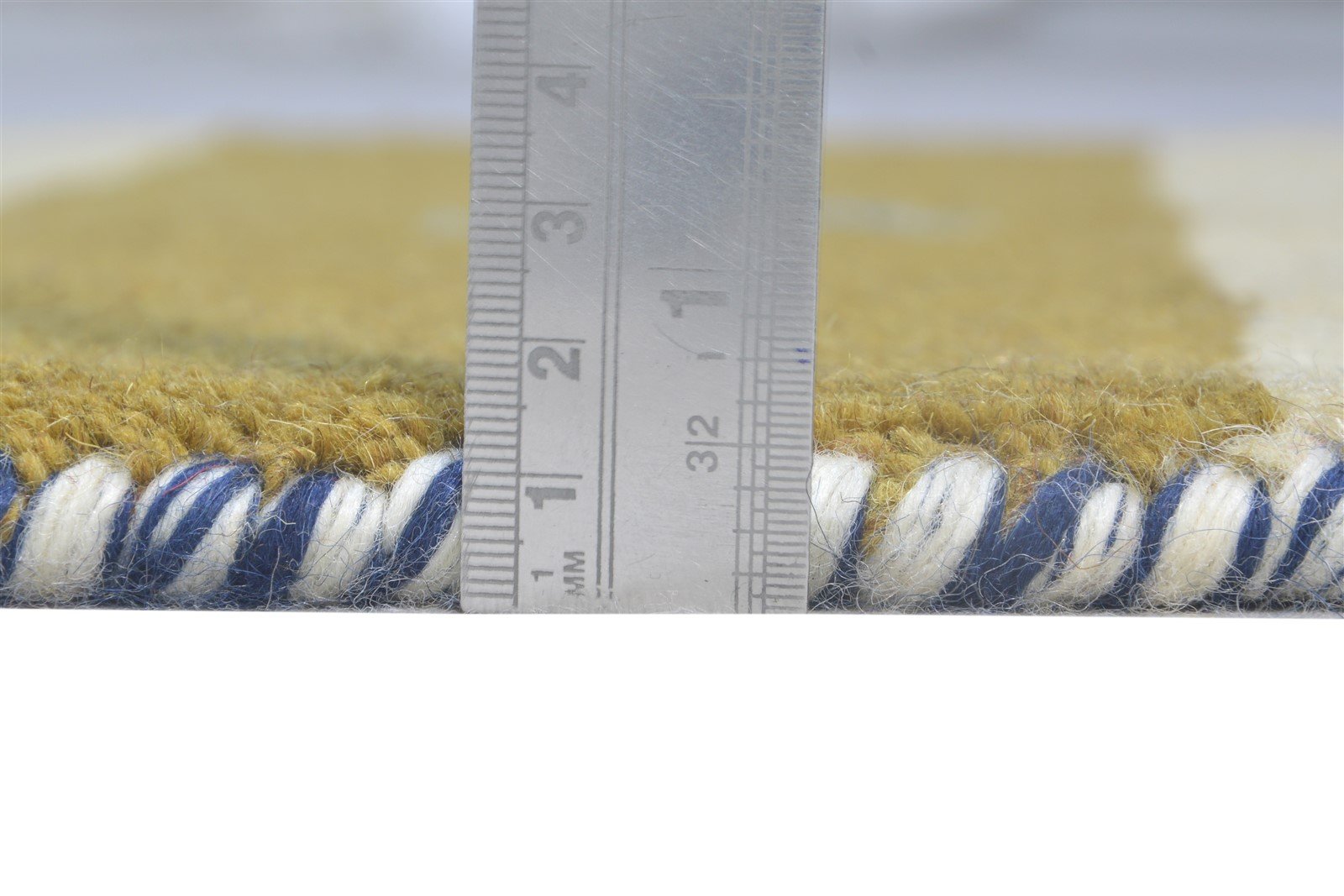 Hand Knotted Beige Wool Rug 2' X 3' Southwestern Gabbeh Striped Small Carpet 7865064980629
