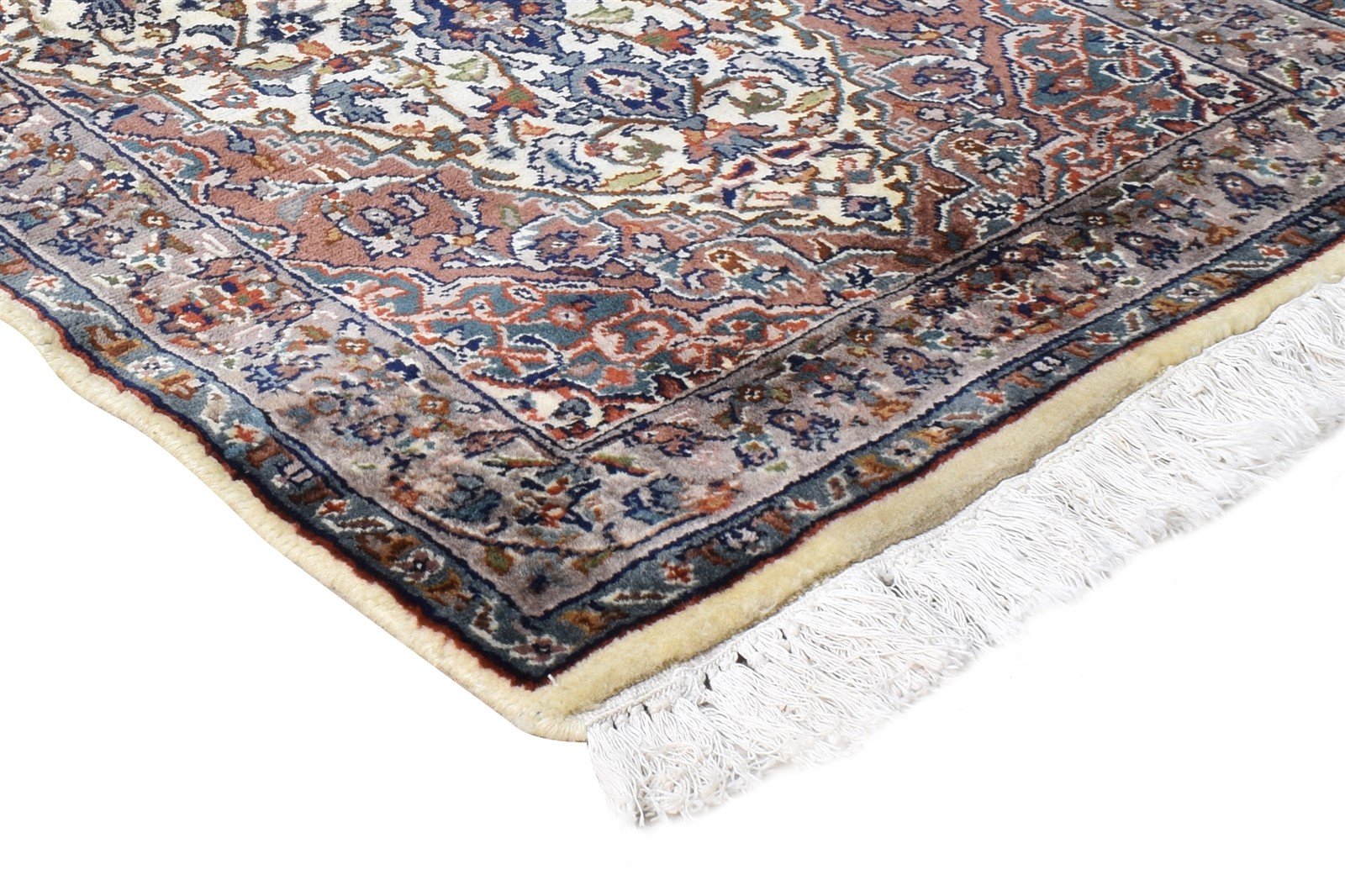 Hand Knotted Beige Wool Rug 2' X 4' Persian Nain Oriental Small Carpet 7864678547605