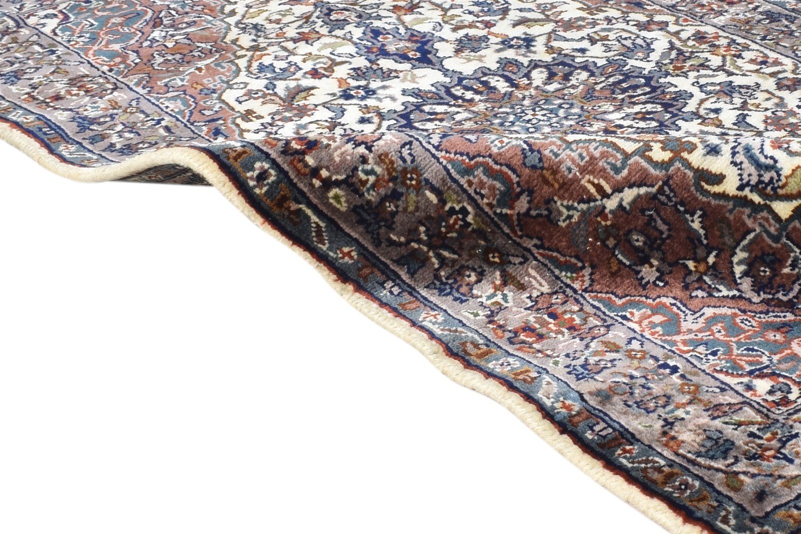 Hand Knotted Beige Wool Rug 2' X 4' Persian Nain Oriental Small Carpet 7864678547605