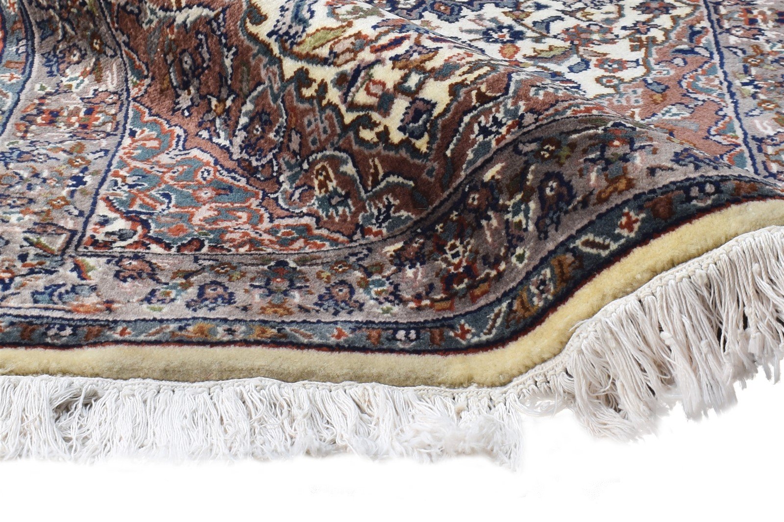 Hand Knotted Beige Wool Rug 2' X 4' Persian Nain Oriental Small Carpet 7864678547605