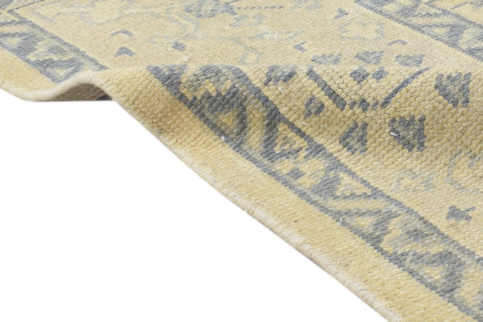 Hand Knotted Beige Wool Rug 3' X 3' Persian Bokhara Oriental Small Carpet 7865050759317