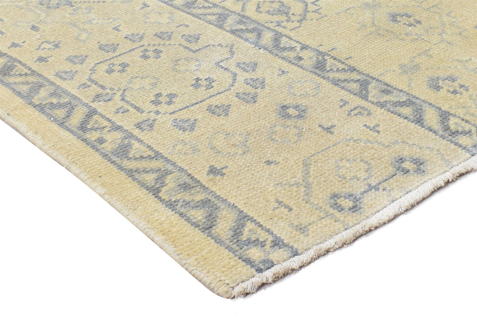 Hand Knotted Beige Wool Rug 3' X 3' Persian Bokhara Oriental Small Carpet 7865050759317