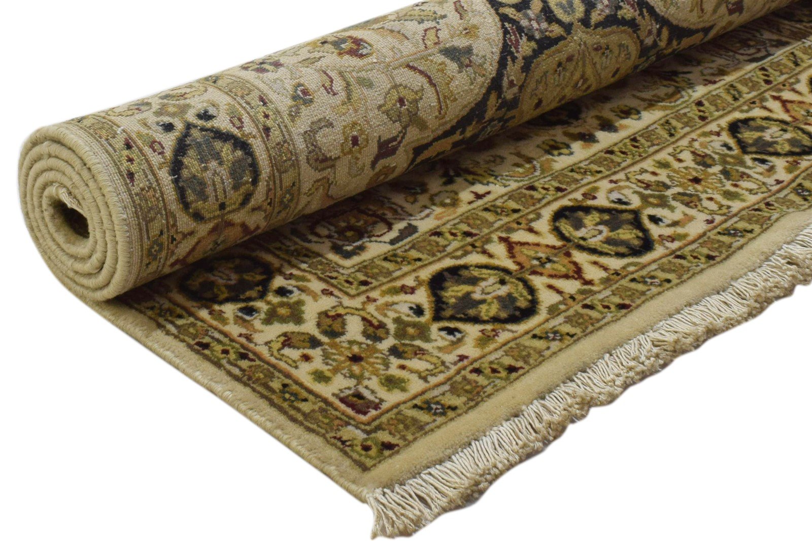 Hand Knotted Beige Wool Rug 3' X 5' Persian Nain Oriental Small Carpet 7860693565589