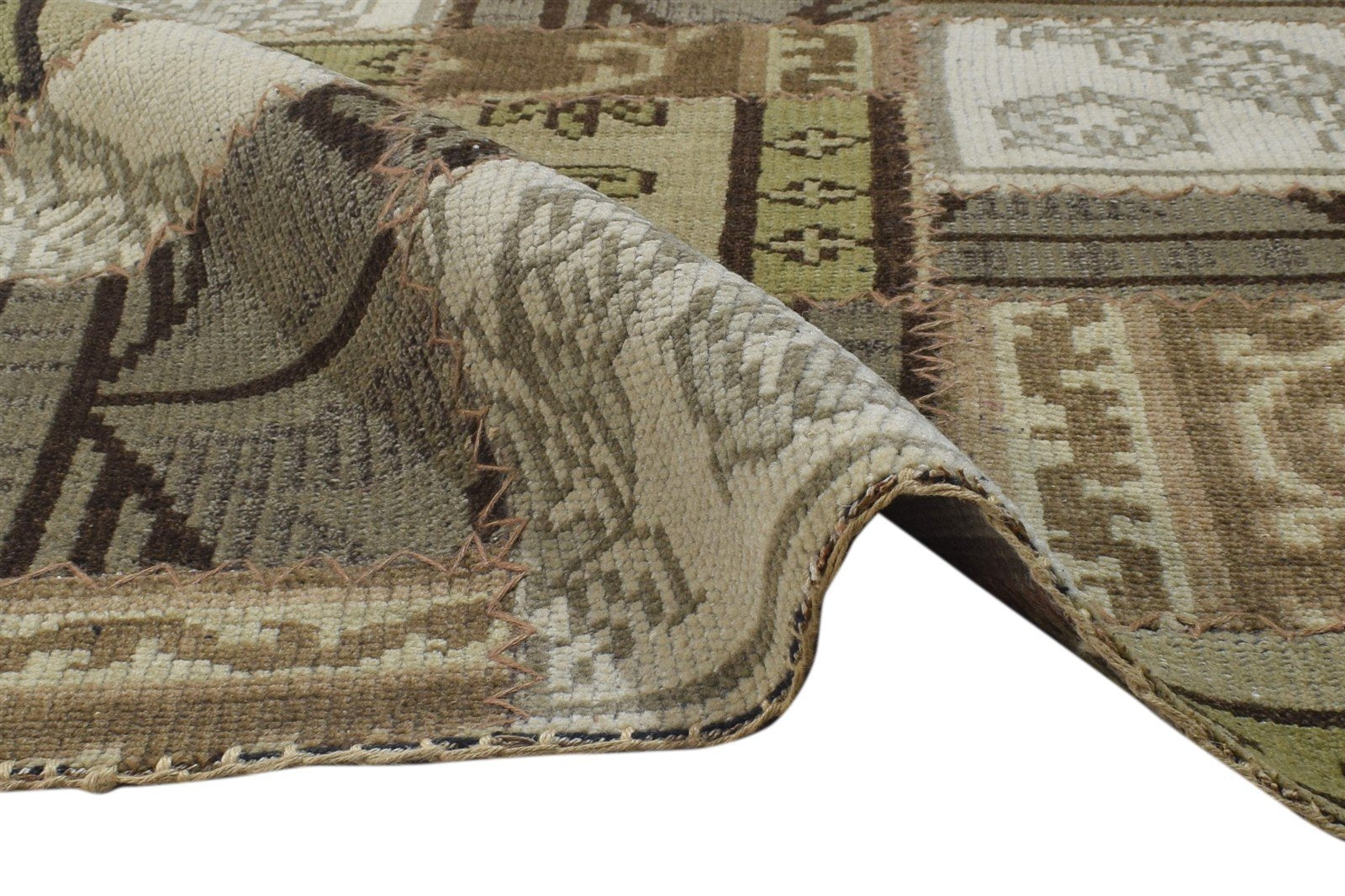 Hand Knotted Beige Wool Rug 4' X 6' Modern Moroccan Oriental Room Size Carpet 7864869388437