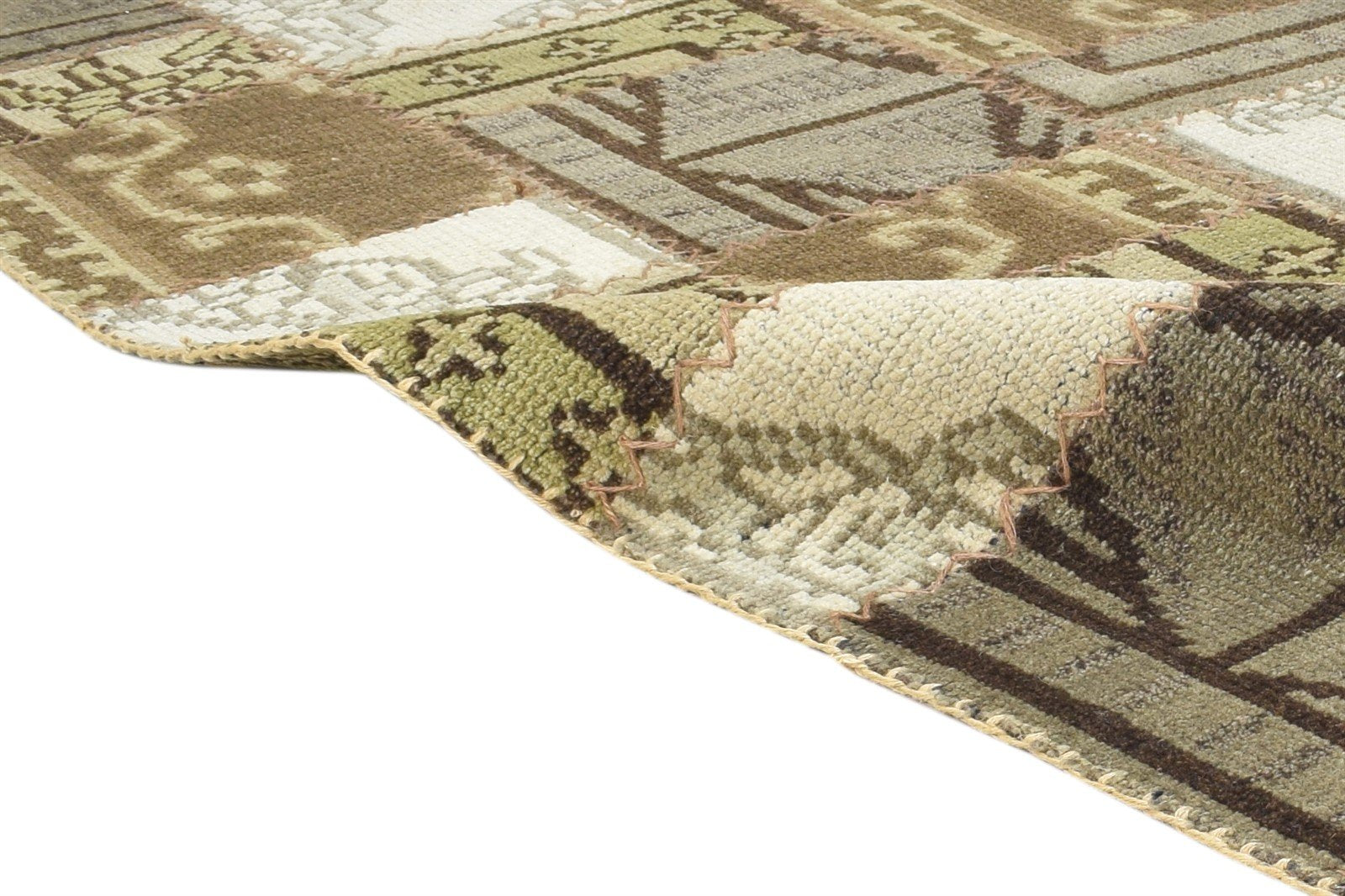 Hand Knotted Beige Wool Rug 4' X 6' Modern Moroccan Oriental Room Size Carpet 7864869388437