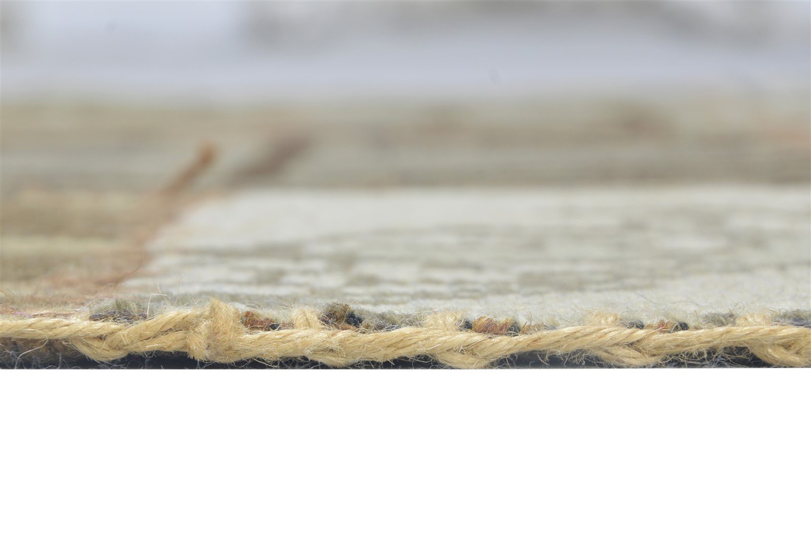 Hand Knotted Beige Wool Rug 4' X 6' Modern Moroccan Oriental Room Size Carpet 7864869388437