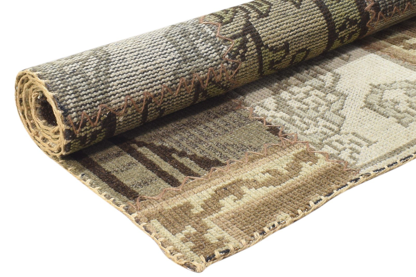 Hand Knotted Beige Wool Rug 4' X 6' Modern Moroccan Oriental Room Size Carpet 7864869388437