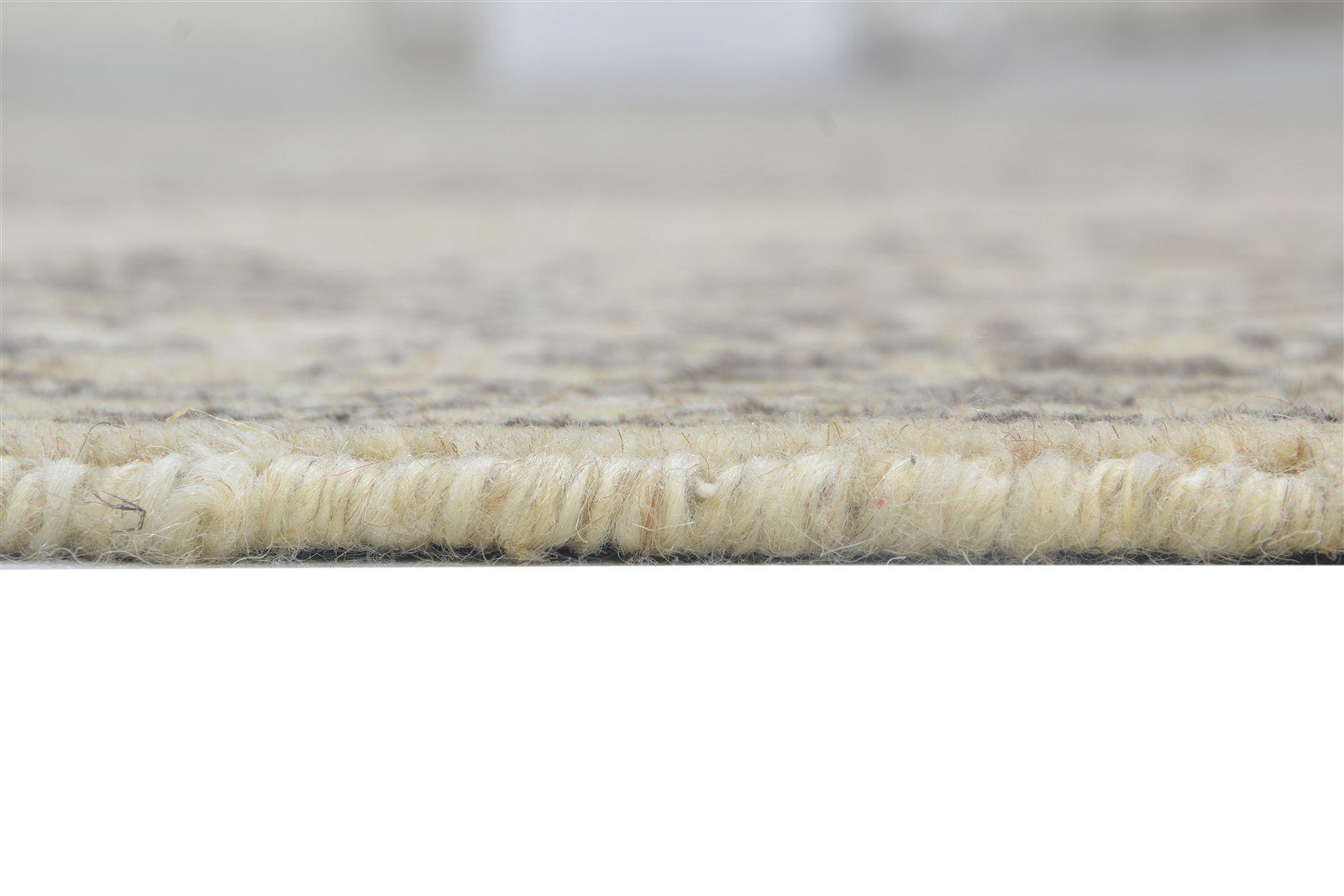 Hand Knotted Beige Wool Rug 5' X 8' Persian Mughal Medallion Room Size Carpet 7864905203861