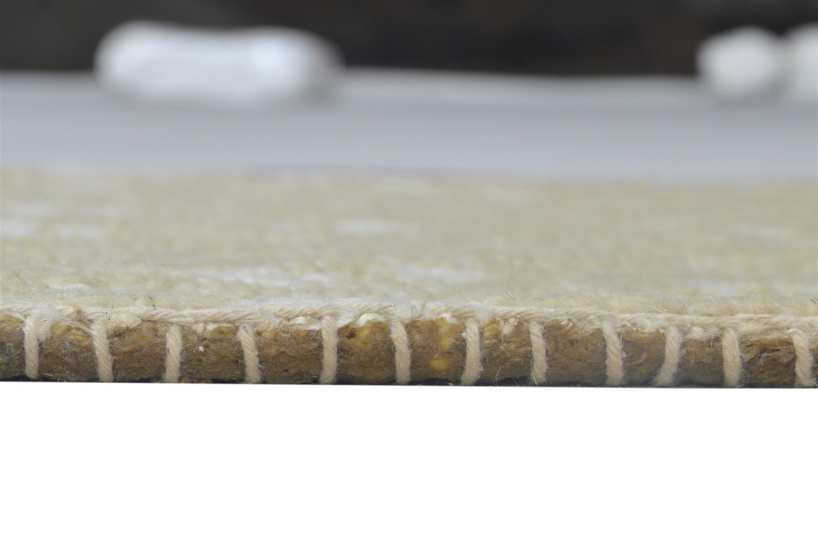 Hand Knotted Beige Wool / Silk Rug 2' X 2' Modern Moroccan Trellis Small Carpet 7864132239509