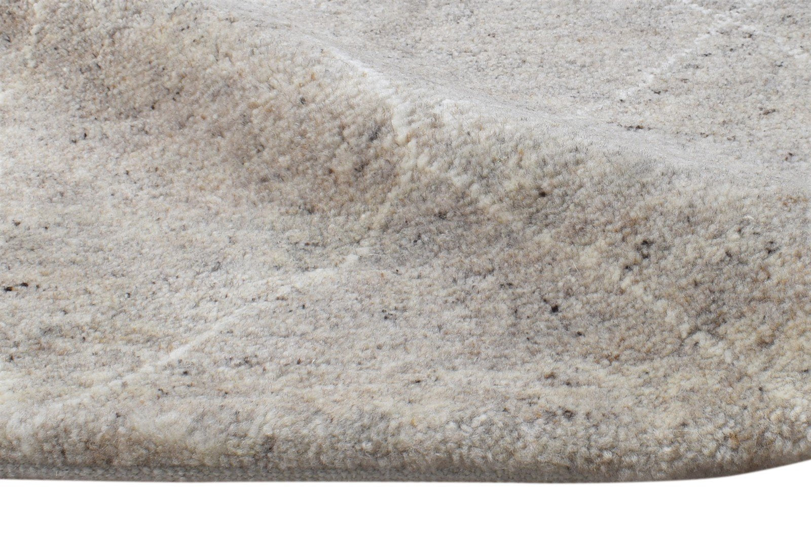 Hand Knotted Beige Wool Silk Rug 2' X 3' Shag Moroccan Diamond Small Carpet 7865143296149