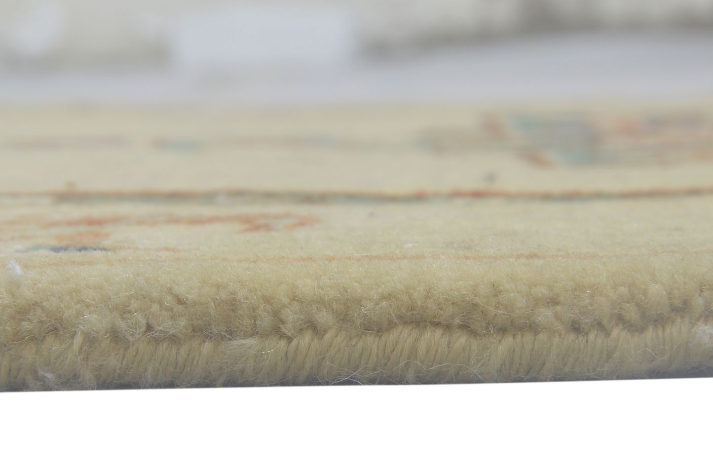 Hand Knotted Beige Wool / Silk Rug 3' X 6' Persian Oushak Oriental Small Carpet 7864089641109