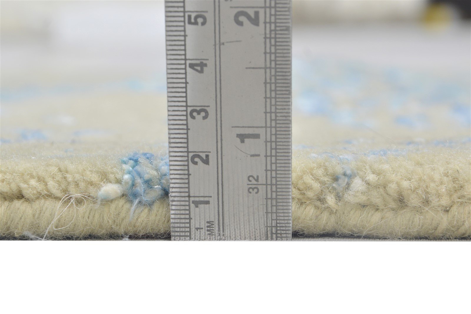 Hand Knotted Beige Wool / Silk Rug 3X10 Modern Scandinavian Abstract Small 7864099963029