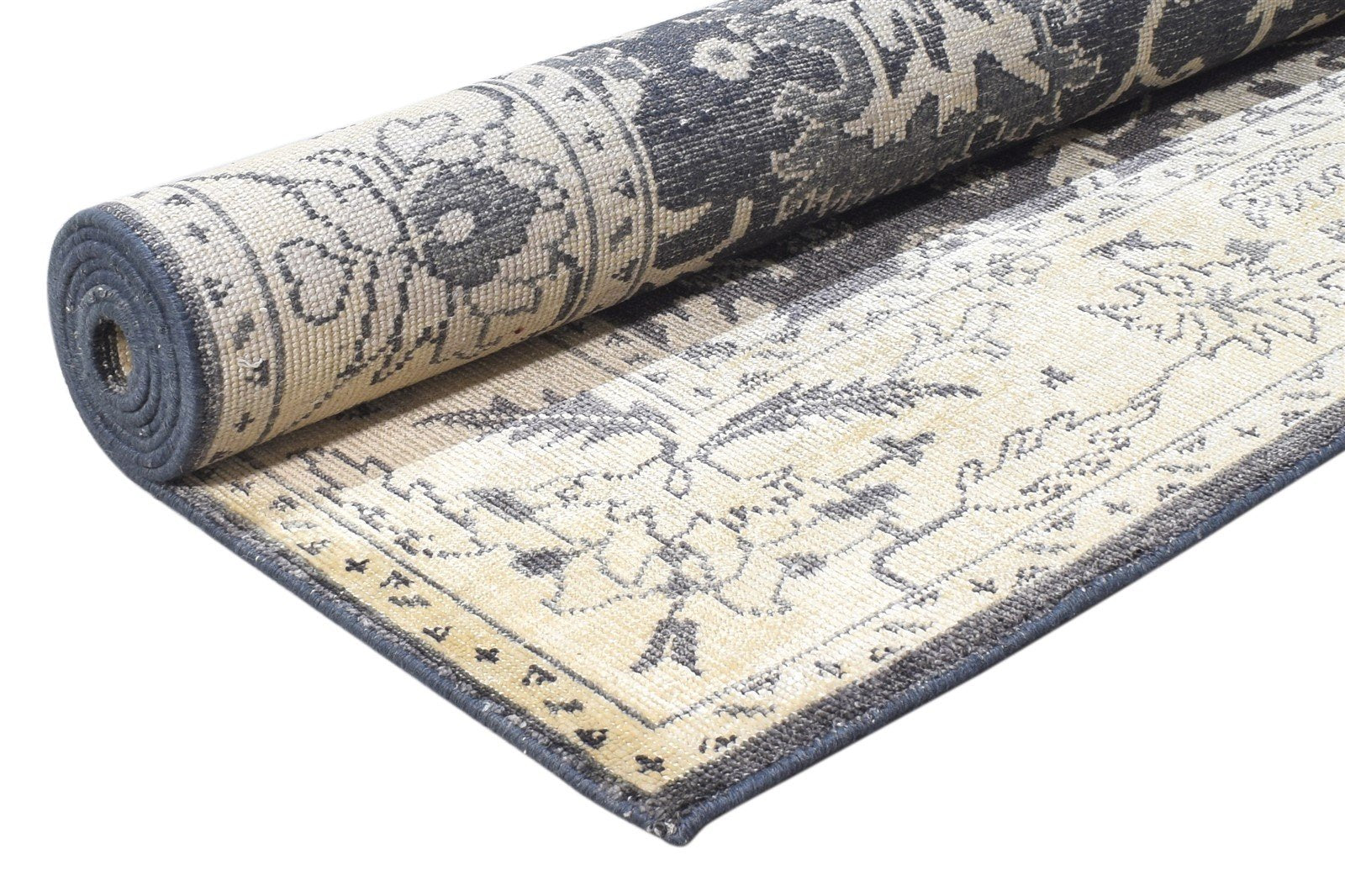 Hand Knotted Black Silk Rug 5' X 8' Persian Oushak Oriental Room Size Carpet 7864802869397