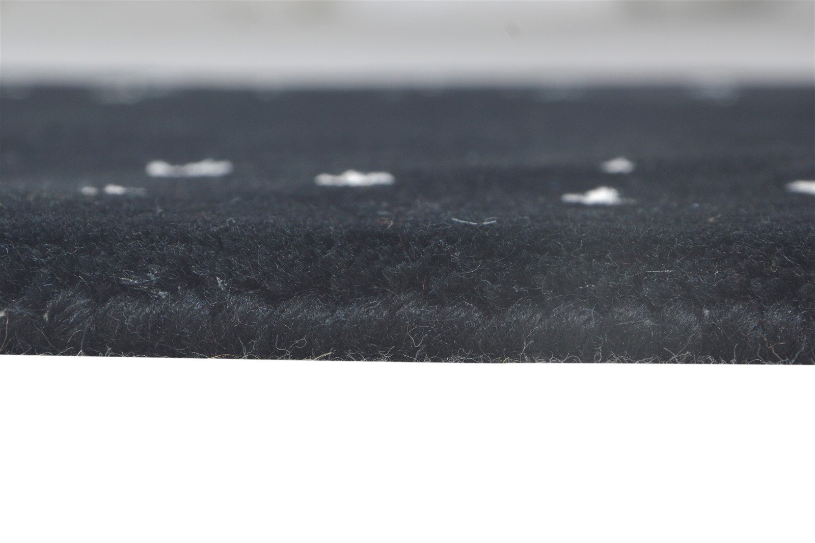 Hand Knotted Black Wool Rug 2' X 3' Modern Scandinavian Bordered Small Carpet 7865063047317