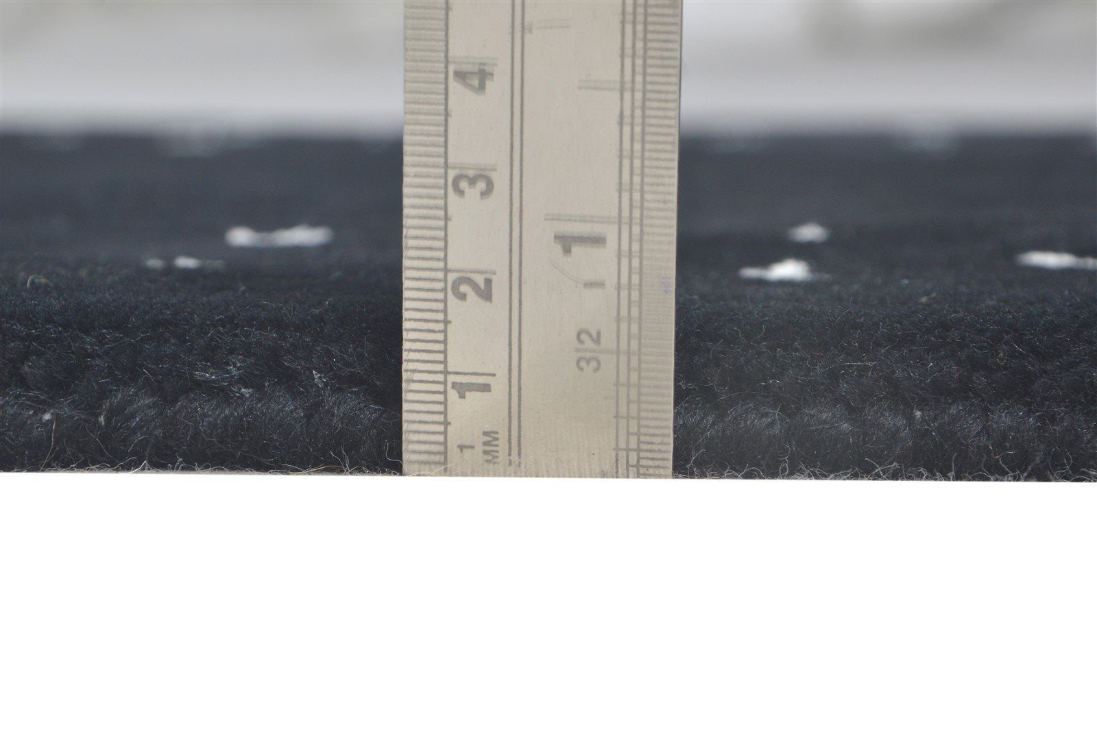 Hand Knotted Black Wool Rug 2' X 3' Modern Scandinavian Bordered Small Carpet 7865063047317