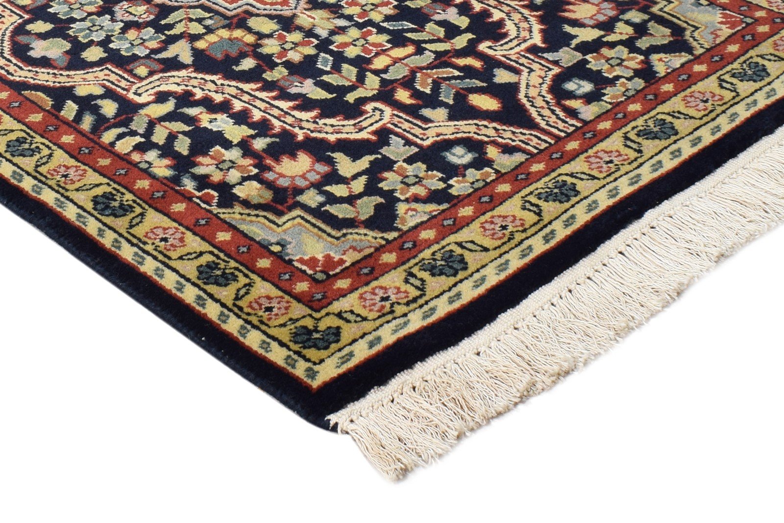 Faustine Hand Knotted Black Wool Rug 2' X 3' Persian Kashan Oriental 7864646697109