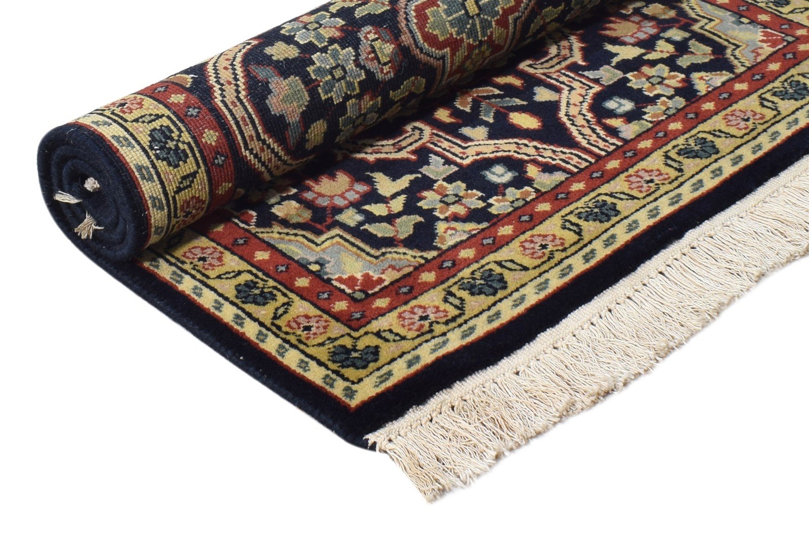 Faustine Hand Knotted Black Wool Rug 2' X 3' Persian Kashan Oriental 7864646697109