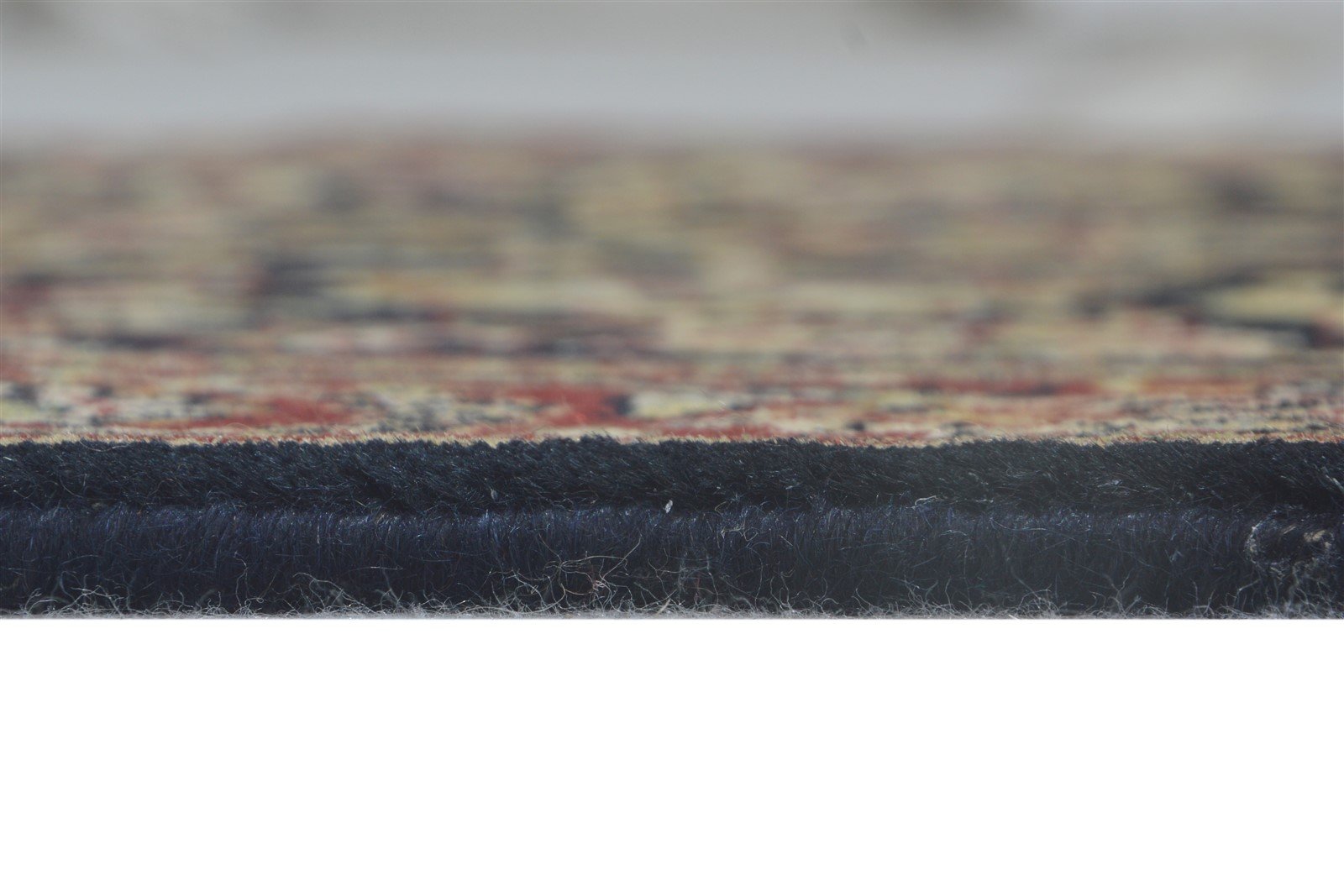 Nicolina Hand Knotted Black Wool Rug 3' X 11' Persian Kashan Oriental Runner 7864639324309