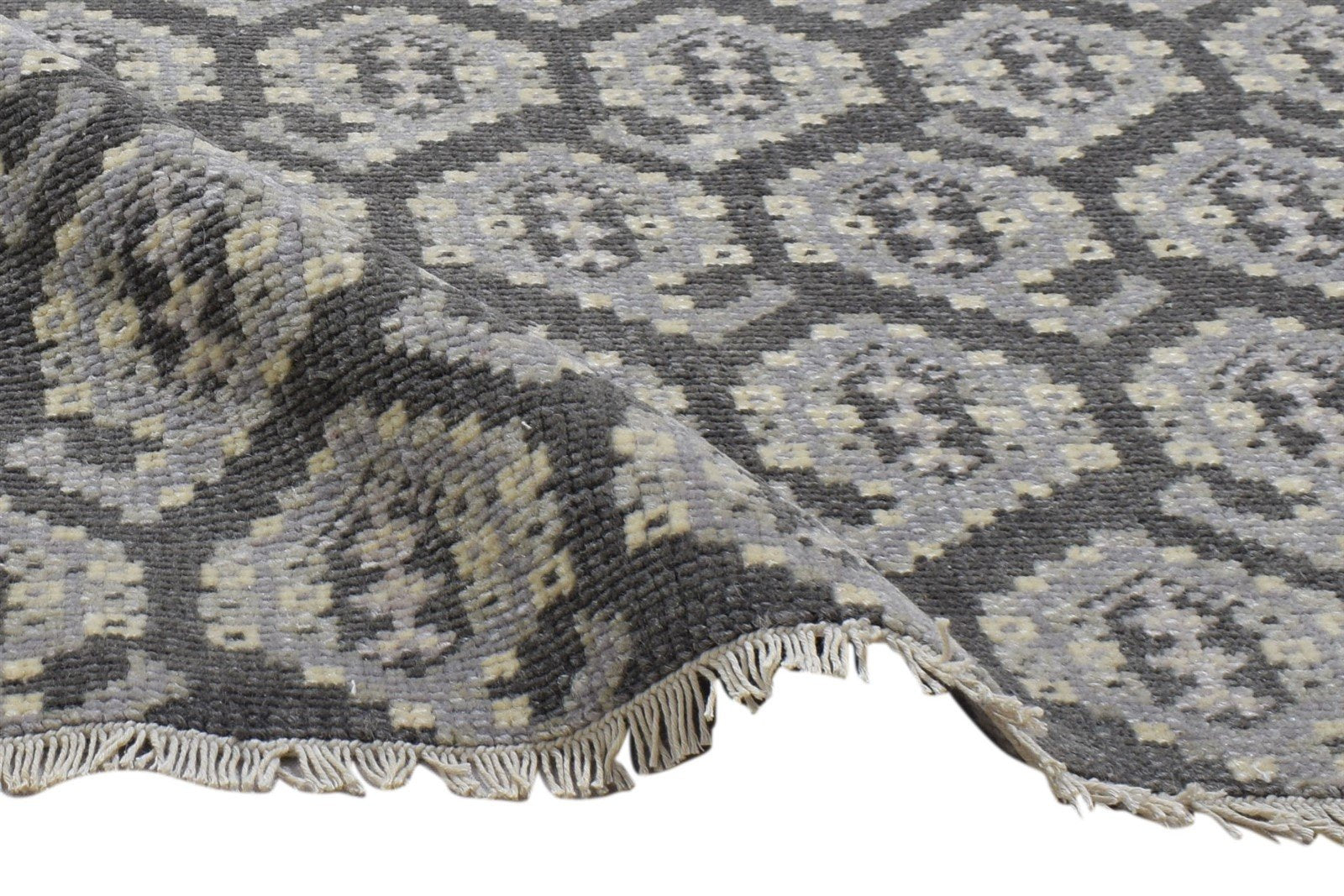 Hand Knotted Black Wool Rug 4' X 2' Persian Bokhara Oriental Room Size Carpet 7864086560917