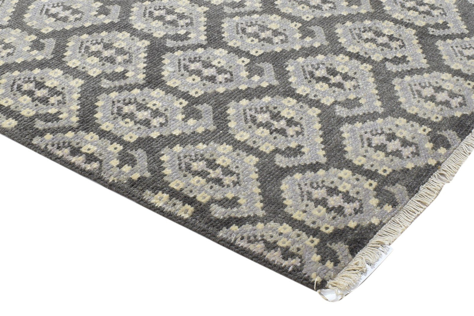 Hand Knotted Black Wool Rug 4' X 2' Persian Bokhara Oriental Room Size Carpet 7864086560917