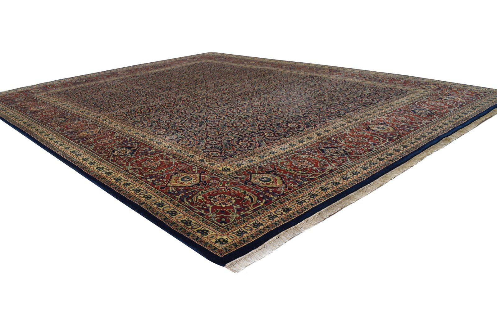 Hand Knotted Black Wool Rug 8' X 10' Persian Bijar Oriental Large Carpet 7864638406805