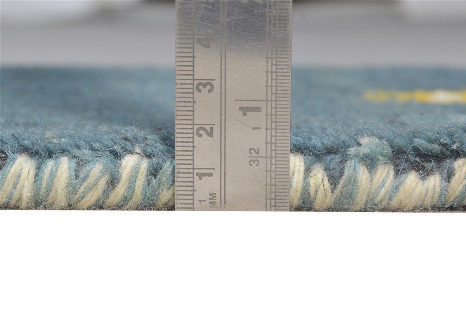 Hand Knotted Blue Wool Rug 1' X 2' Persian Southwestern Tribal Small Carpet 7865181012117