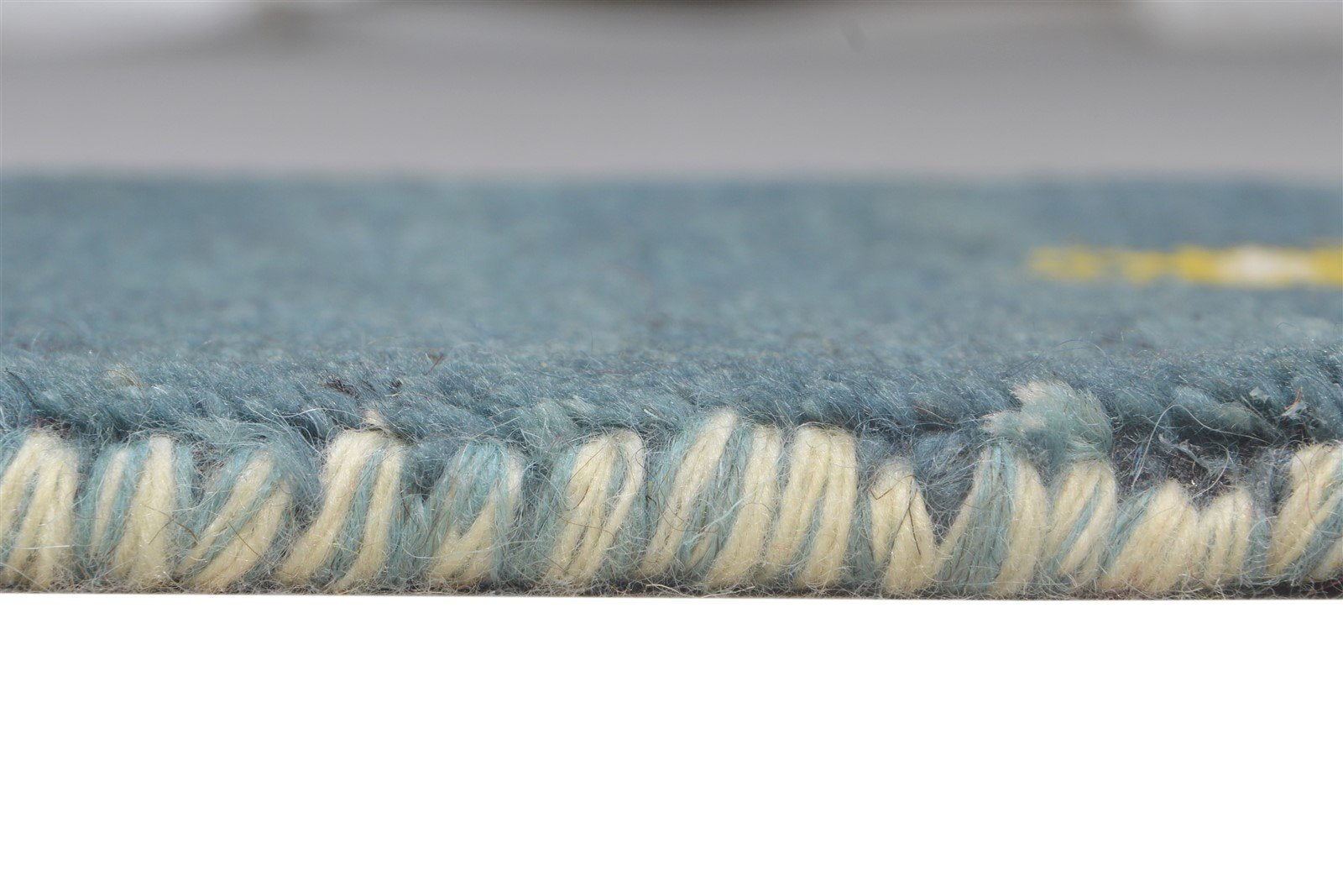 Hand Knotted Blue Wool Rug 1' X 2' Persian Southwestern Tribal Small Carpet 7865181012117