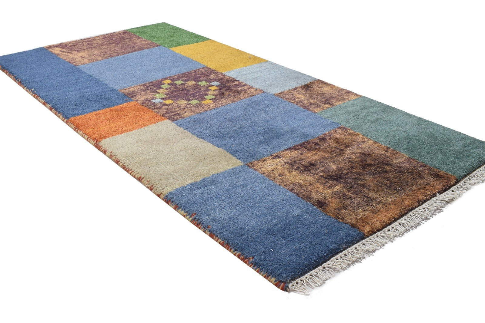 Coraline Hand Knotted Blue Wool Rug 2'6 X 5' Persien Gabbeh Tribal 7864317116565
