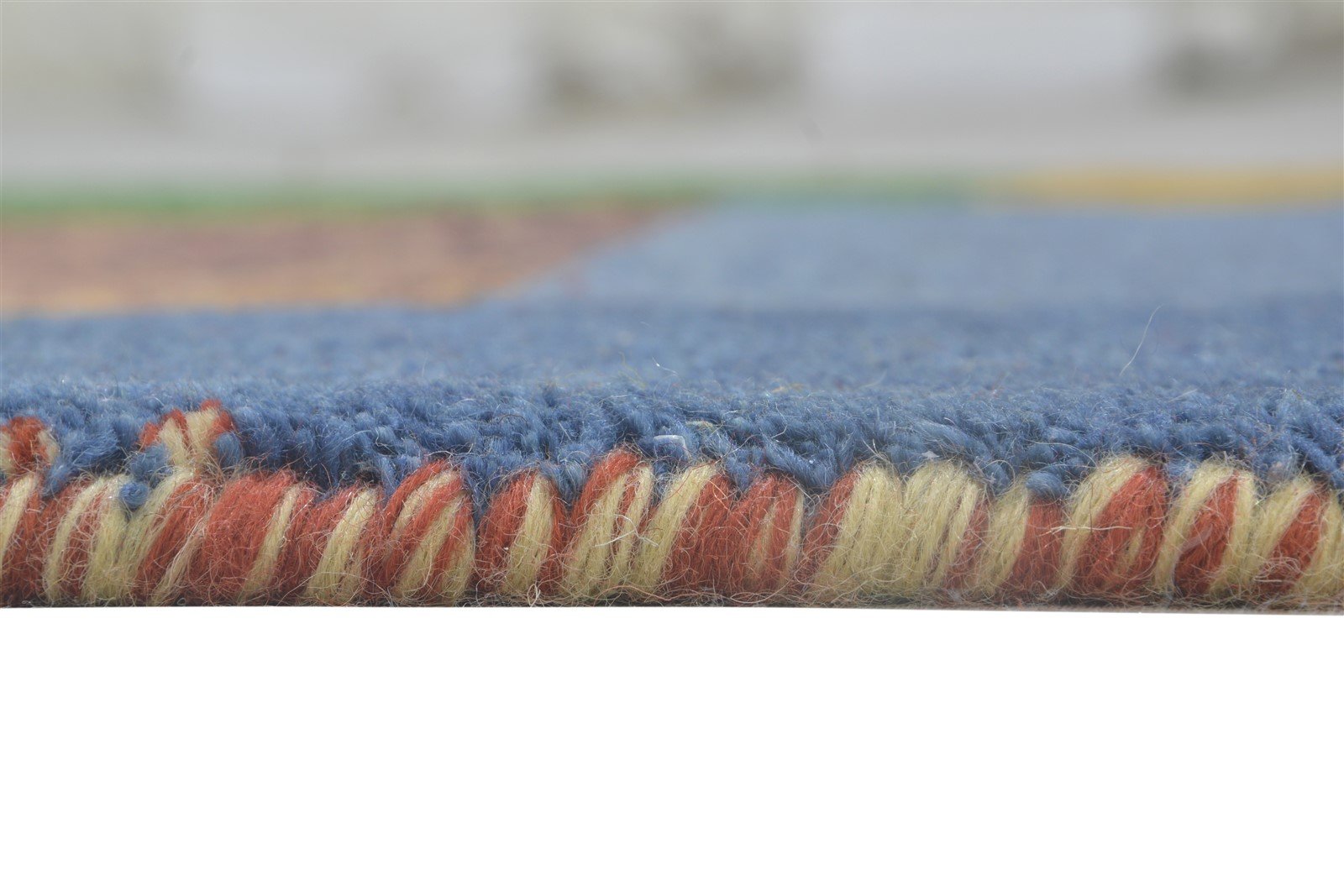 Coraline Hand Knotted Blue Wool Rug 2'6 X 5' Persien Gabbeh Tribal 7864317116565