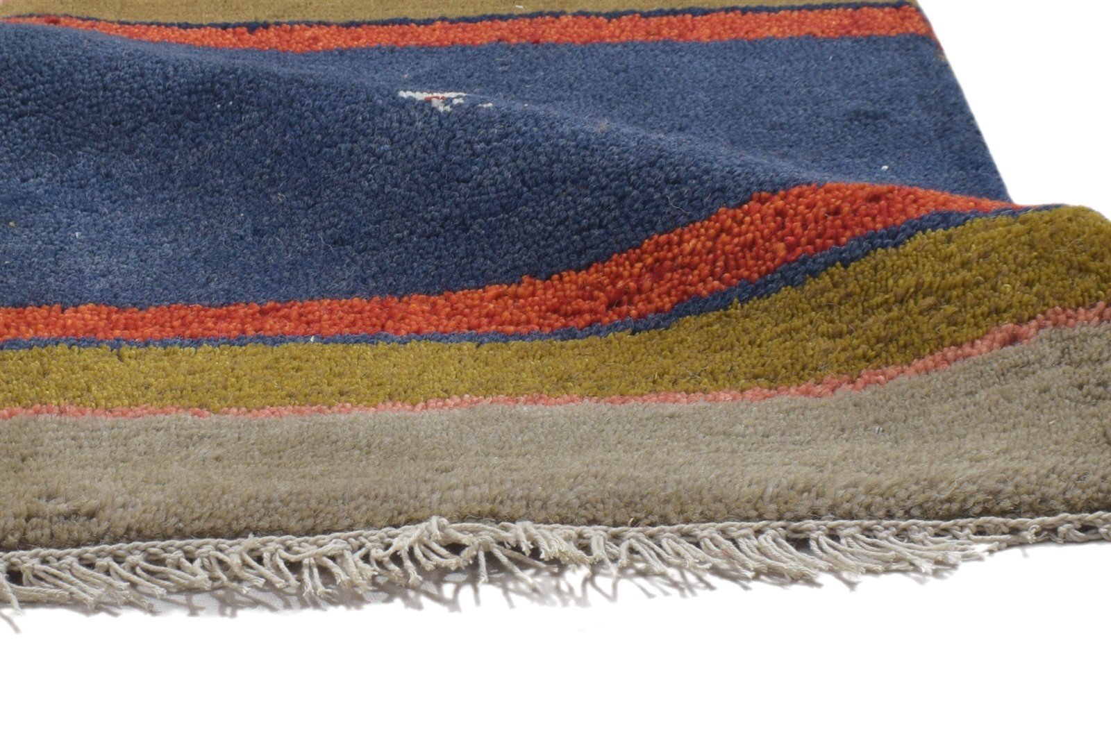 Hand Knotted Blue Wool Rug 2' X 2' Persian Gabbeh Southwestern Small Carpet 7864824955029