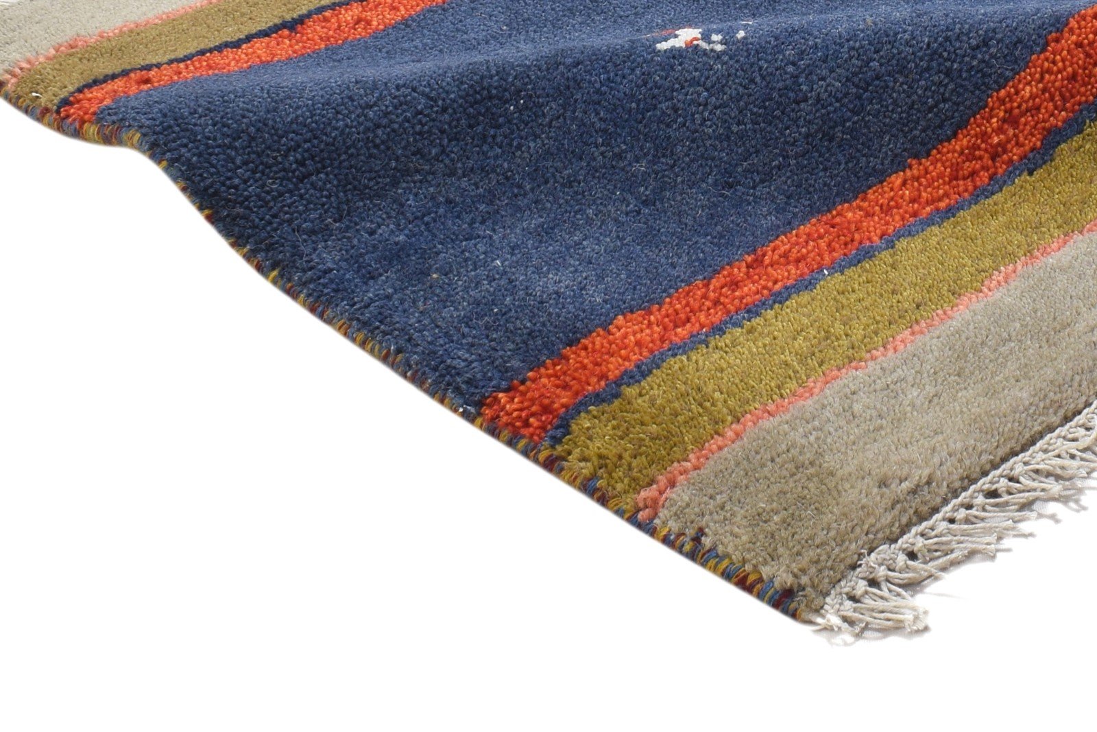 Hand Knotted Blue Wool Rug 2' X 2' Persian Gabbeh Southwestern Small Carpet 7864824955029