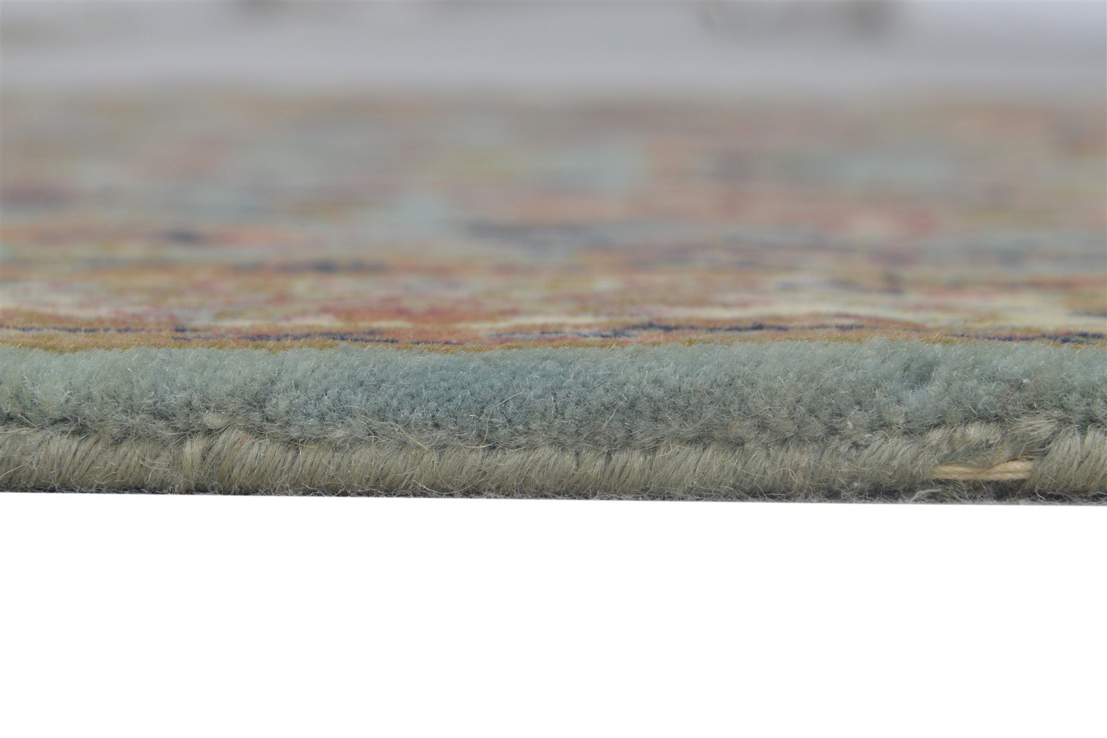Hand Knotted Blue Wool Rug 3' X 5' Persian Kashan Oriental Small Carpet 7864680743061