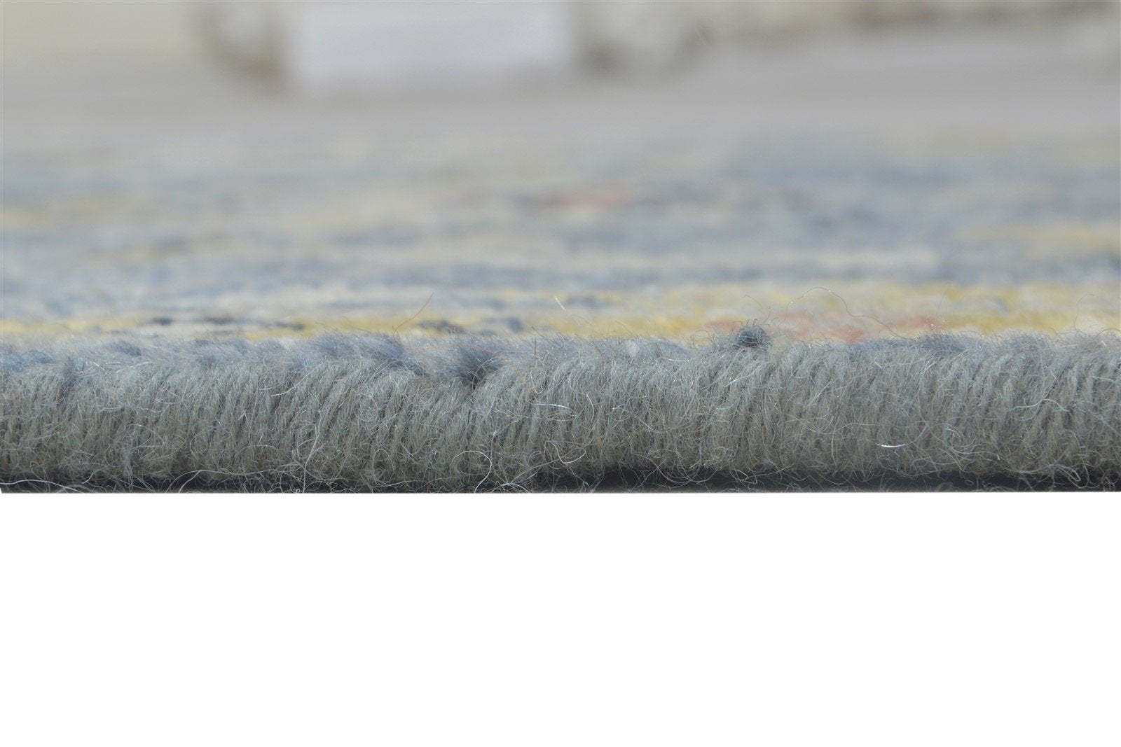 Hand Knotted Blue Wool Rug 3' X 8' Persian Oushak Oriental Small Runner 7865018024085