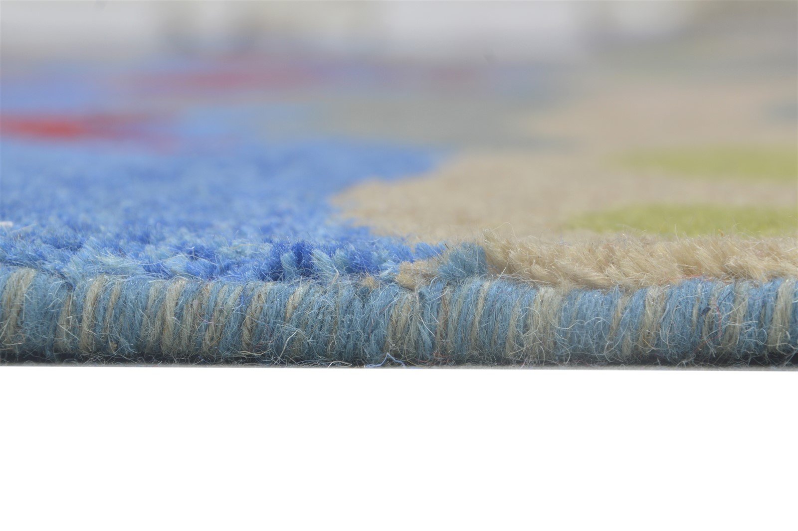 Tatiania Hand Knotted Blue Wool Rug 9' X 12' Modern Bohemian Abstract 7864315576469