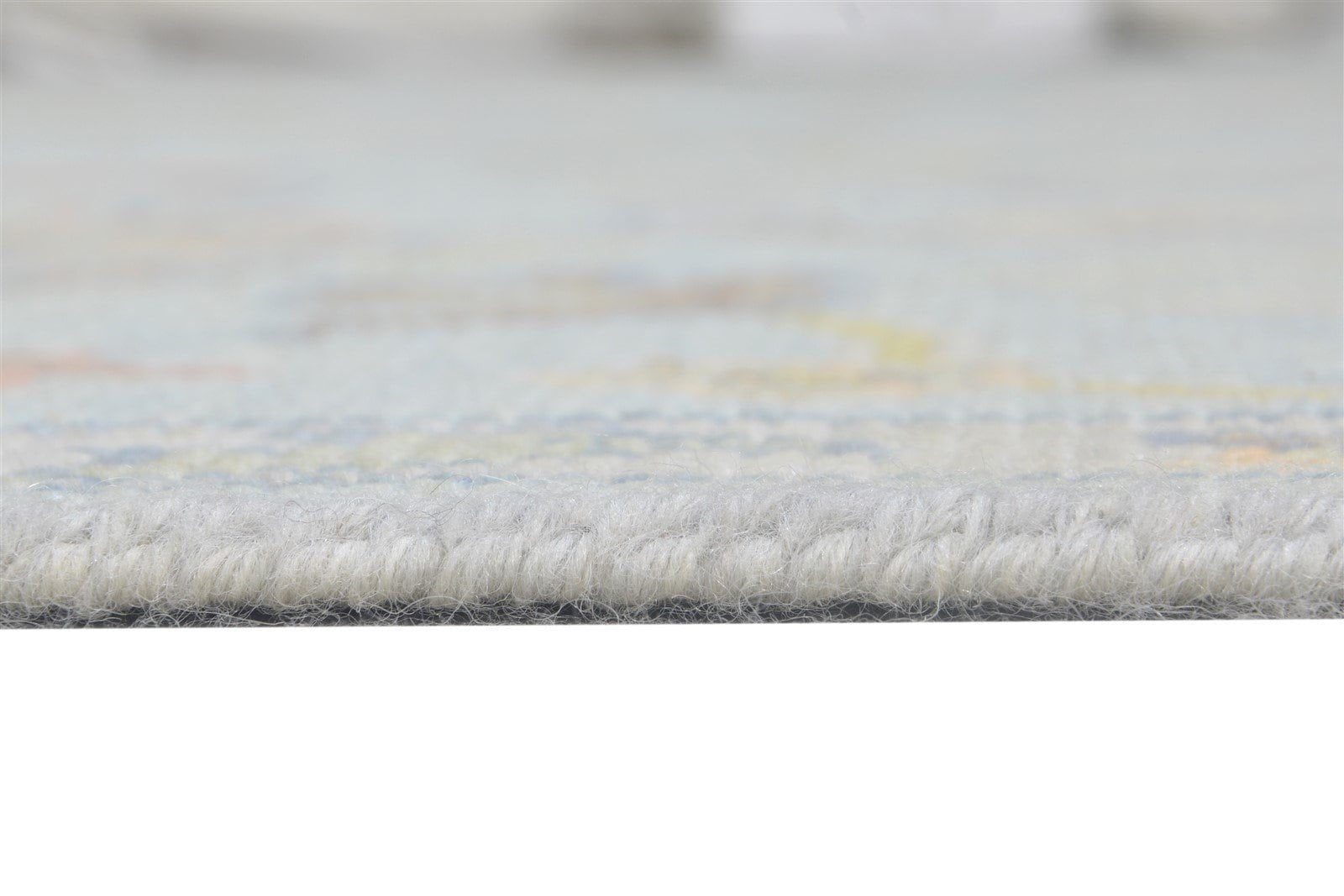 Hand Knotted Blue Wool Rug Persian Oushak Oriental Carpet 7867857731733