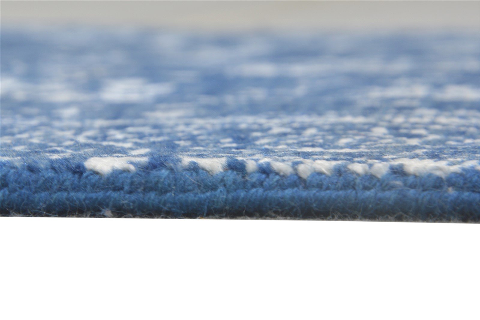 Hand Knotted Blue Wool / Silk Rug 2' X 6' Modern Oushak Abstract Small Runner 7865148833941